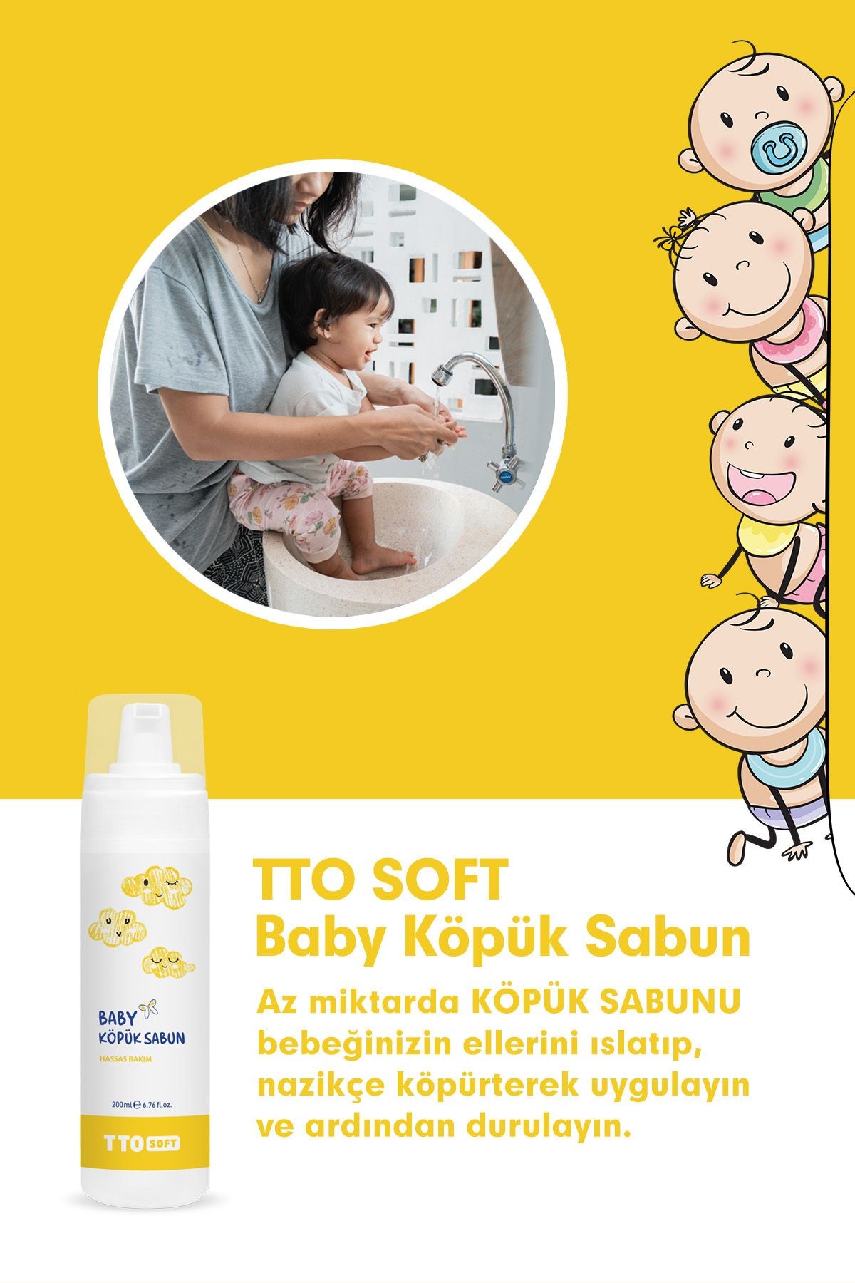 TTO Soft Baby Köpük Sabun 200 ML