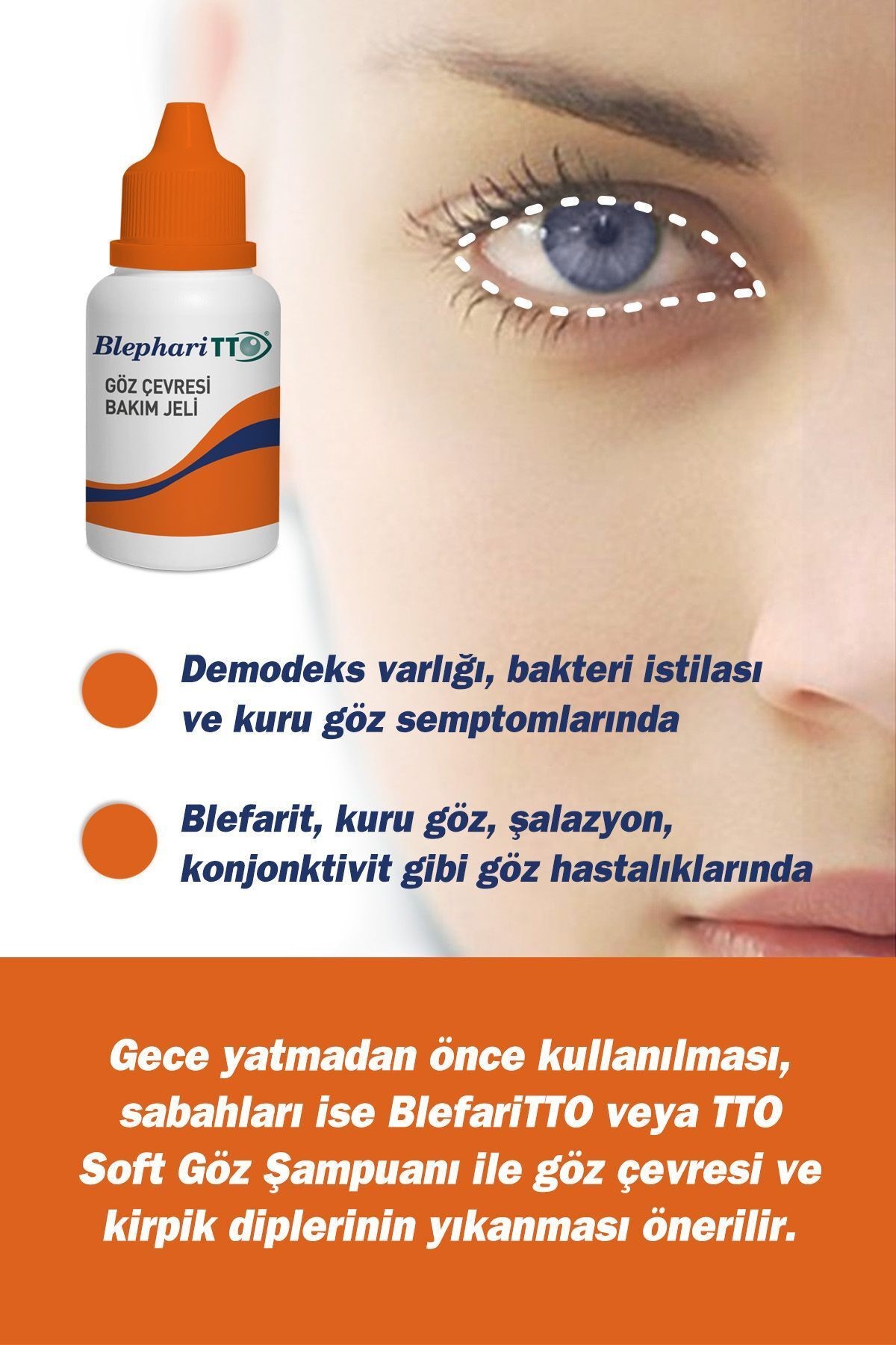 BLEPHARI-TTO GÖZ ÇEVRESİ BAKIM JELİ 20ML