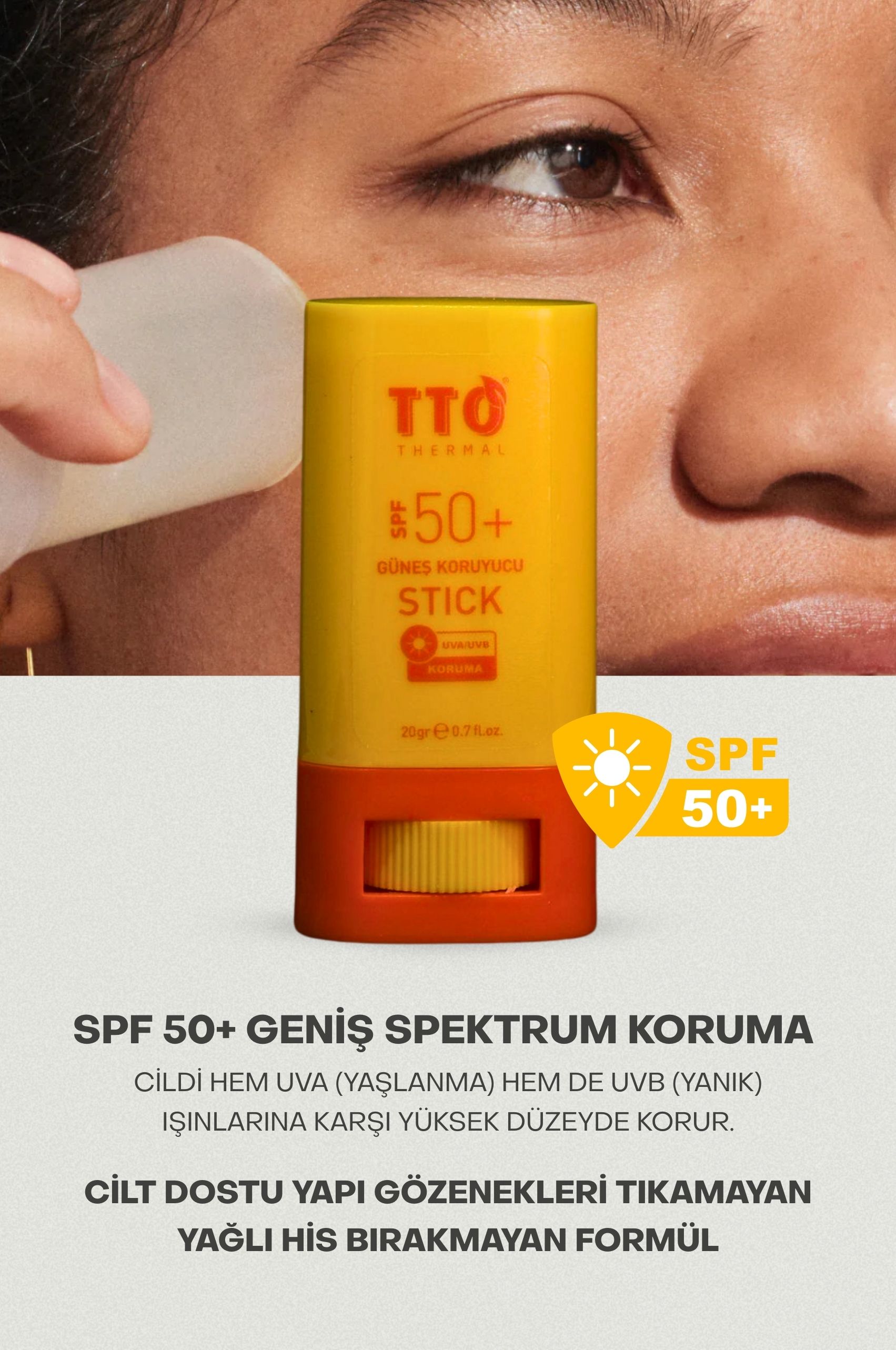 Tto Güneş Koruyucu Stick 50spf Uva Uvb Koruma
