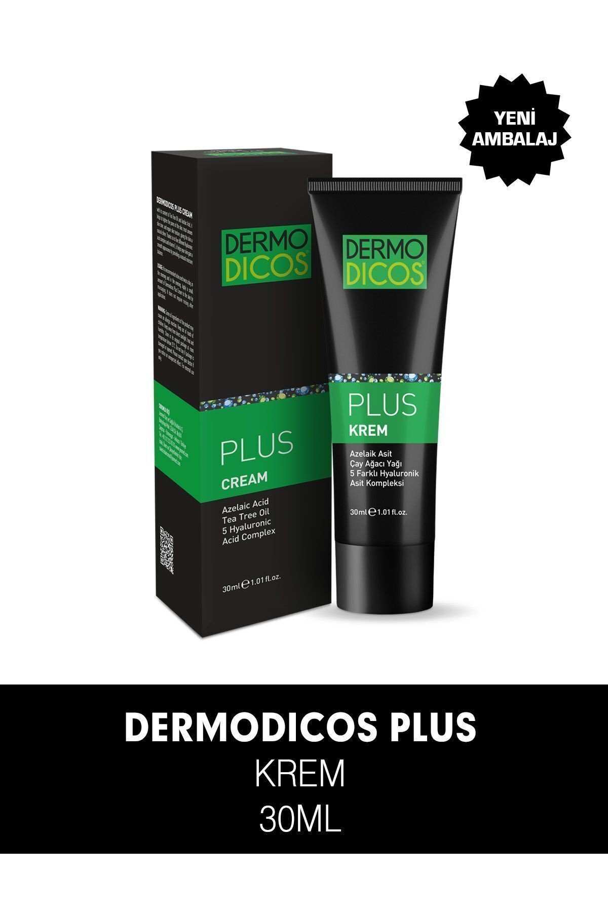 TTO Dermodıcos Plus Krem 30 ml Akne Ve Lekelerde  ( Çay Ağacı Yağı / Tea Tree Oil / Azeleik Asit )