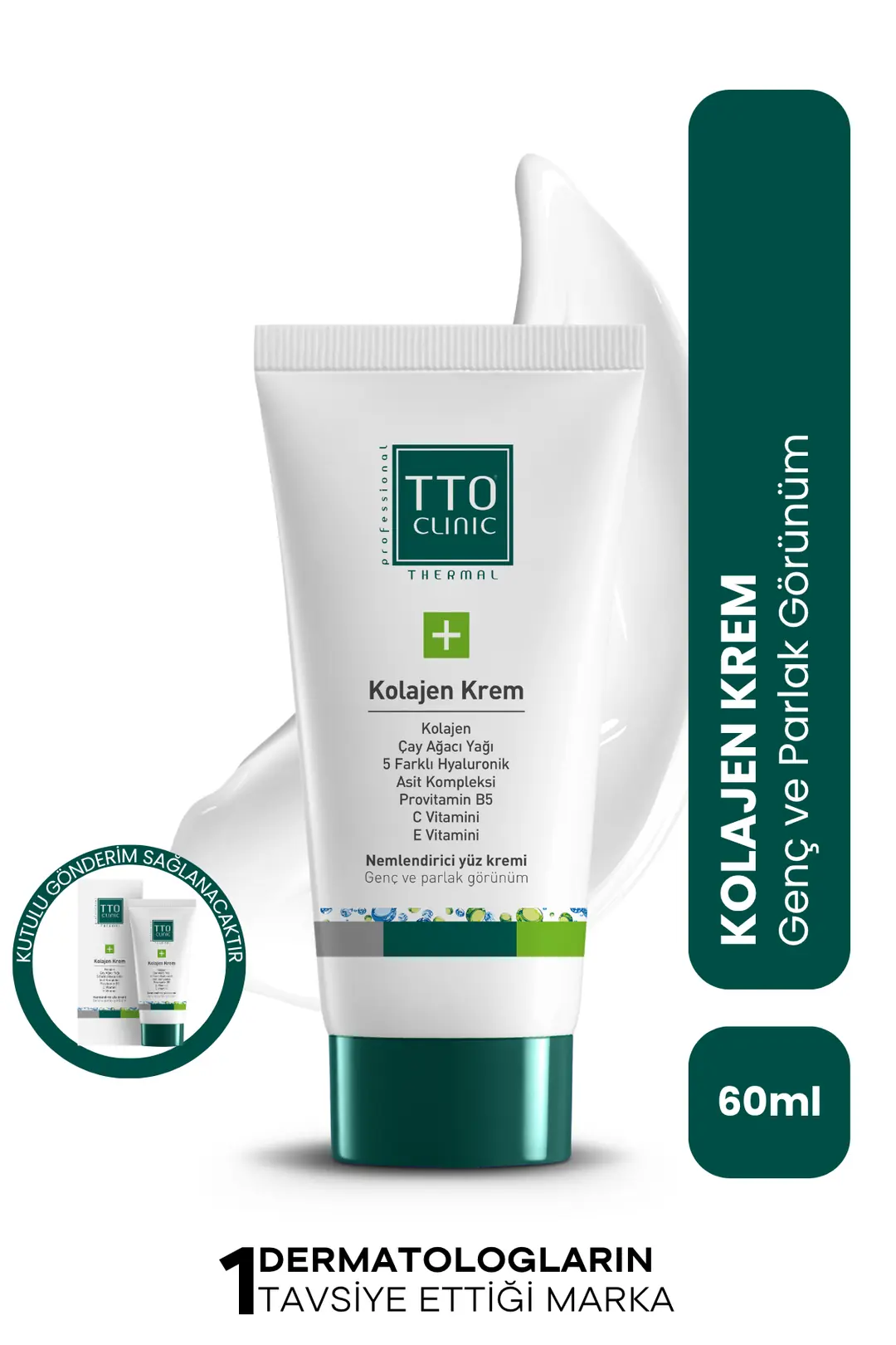 TTO Clinic Kolajen Nemlendirici Yüz Kremi 60 ml Gençleştirici ve Canlandırıcı Cilt Bakımı