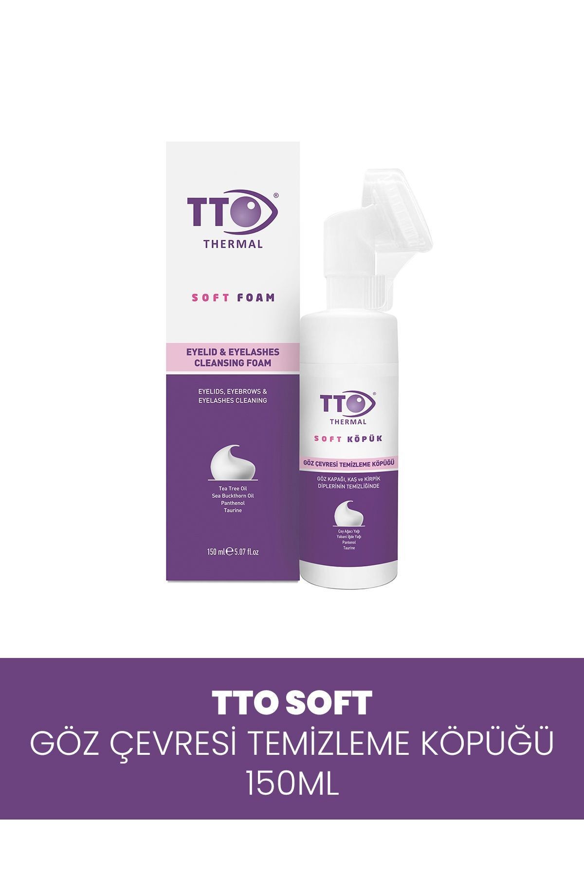 TTO Soft Göz Çevresi Temizleme Köpüğü 150 Ml Aplikatörlü ( Çay Ağacı Yağı / Tea Tree Oil )