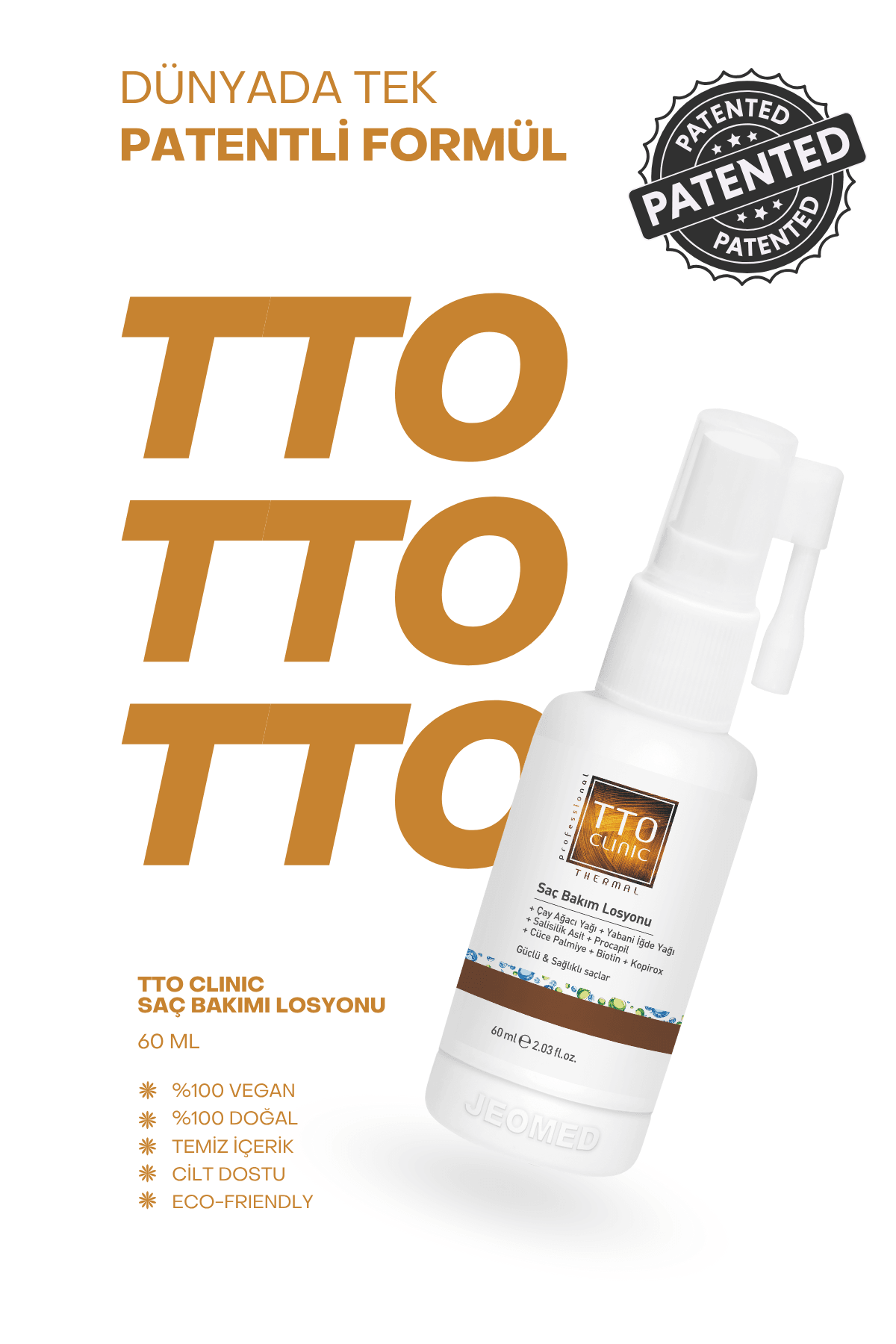 TTO Clinic Strengthening & Anti-Loss Hair Lotion 30mlx2pcs (Tea Tree Oil)
