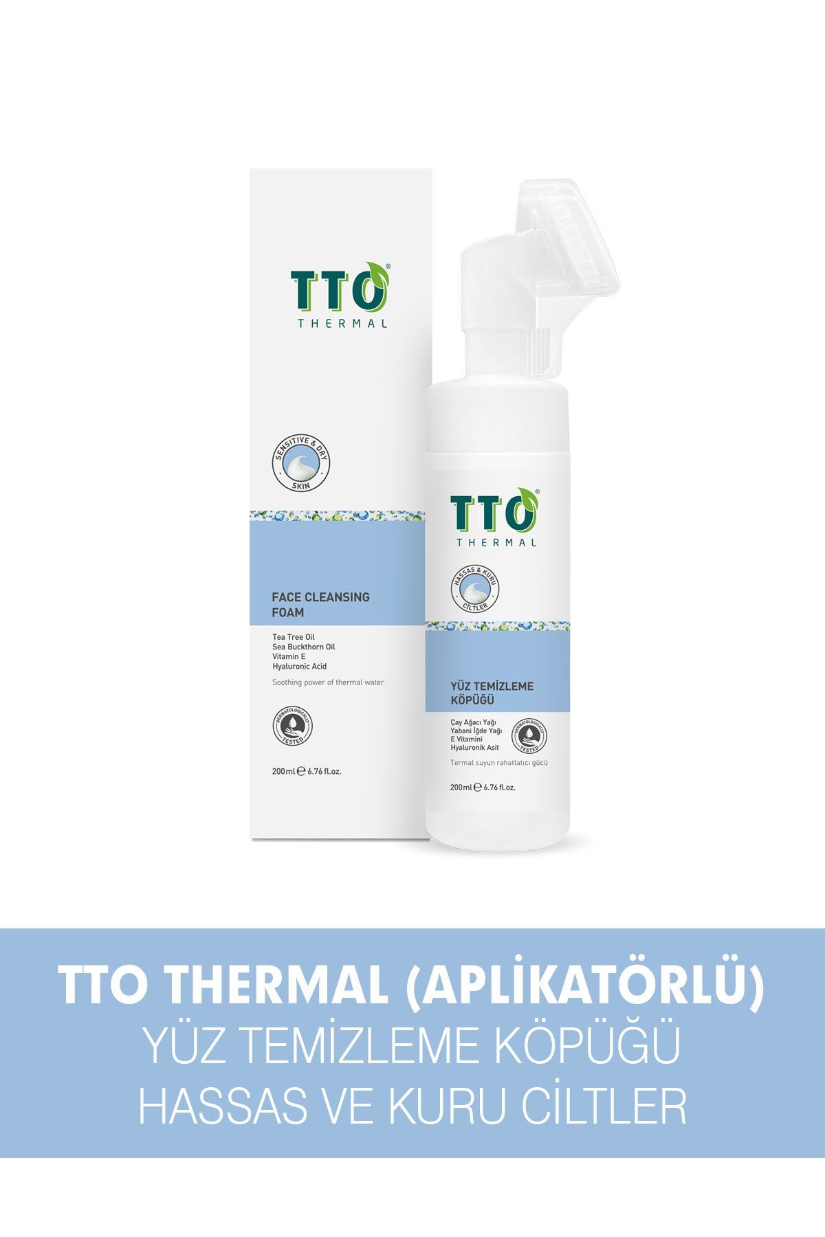 TTO Yüz Temizleme Köpüğü 200 Ml ( Aplikatörlü ) (Çay Ağacı Yağı / Tea Tree Oil )