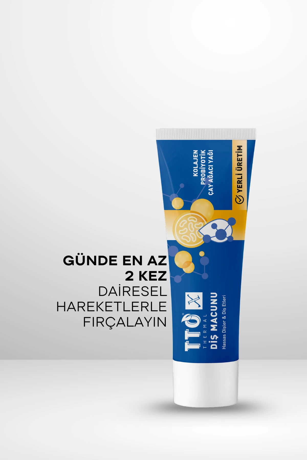 TTO X Probiyotik Diş Macunu – Kolajen & Çay Ağacı Yağlı, Hassas Dişler