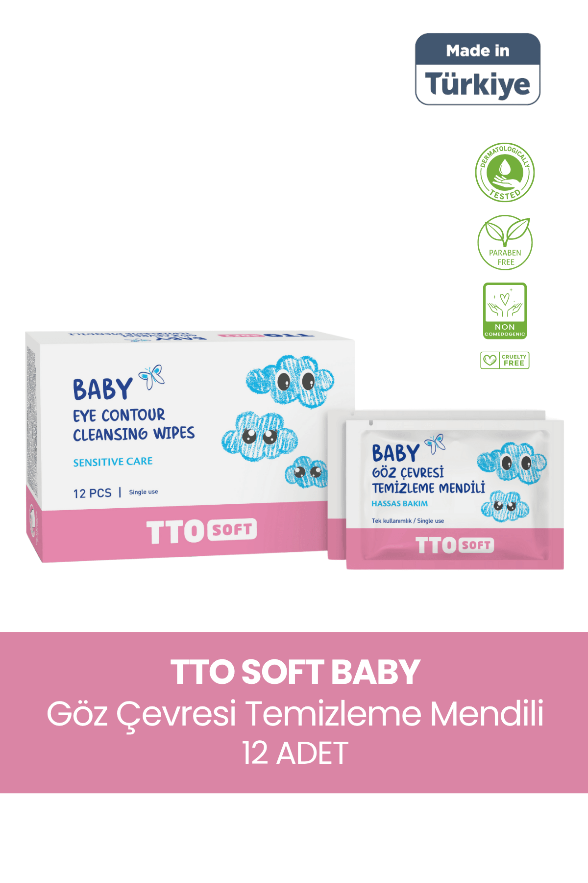 TTO Soft Baby Eye Area Cleansing Wipes (Suitable for Newborns)