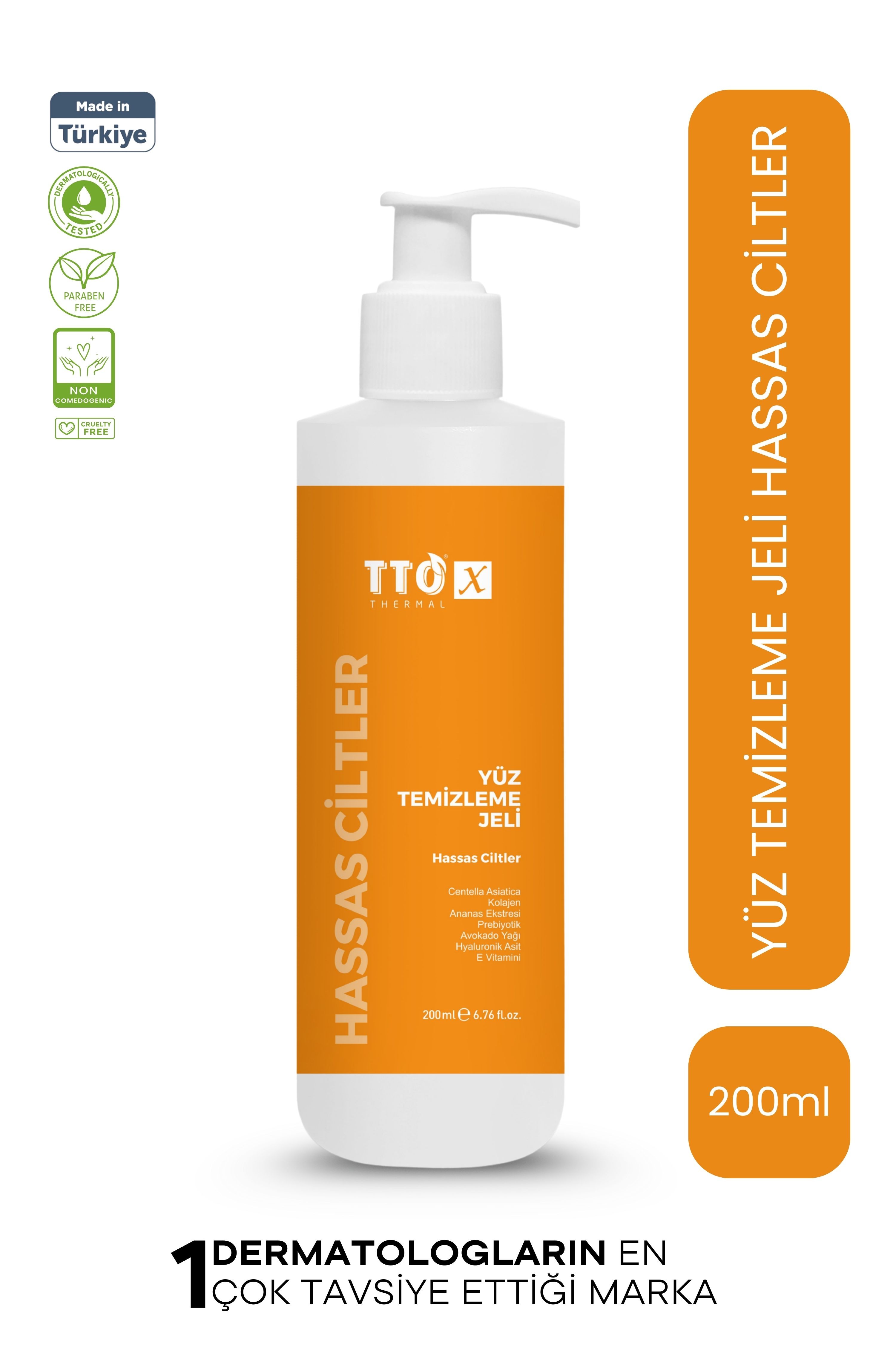 TTO-X Yüz Temizleme Jeli – Hassas Ciltler 200 ml