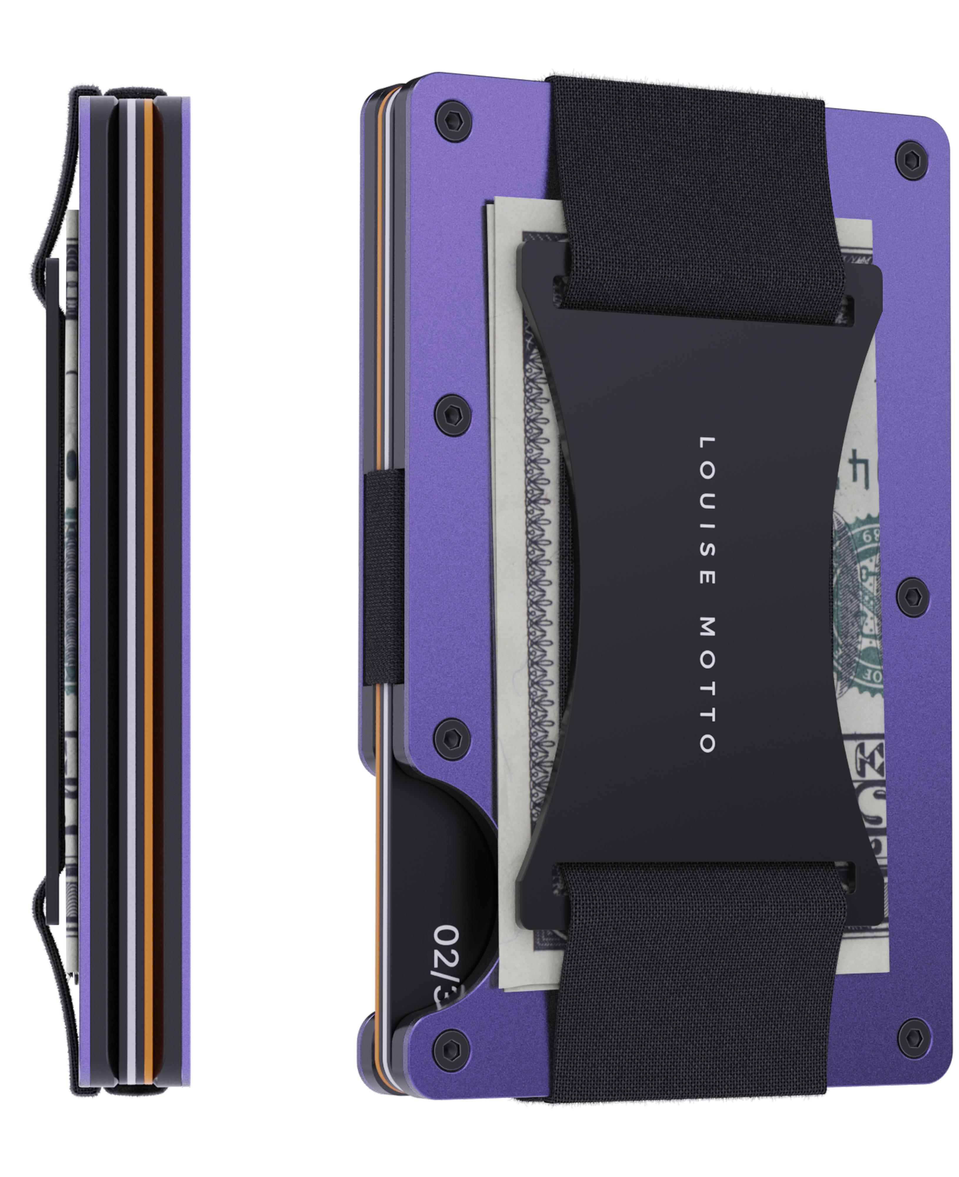 CardX - Burano Strap - Yeni Nesil Minimalist Cüzdan & Kartlık Premium Malzeme, RFID Korumalı - Mor