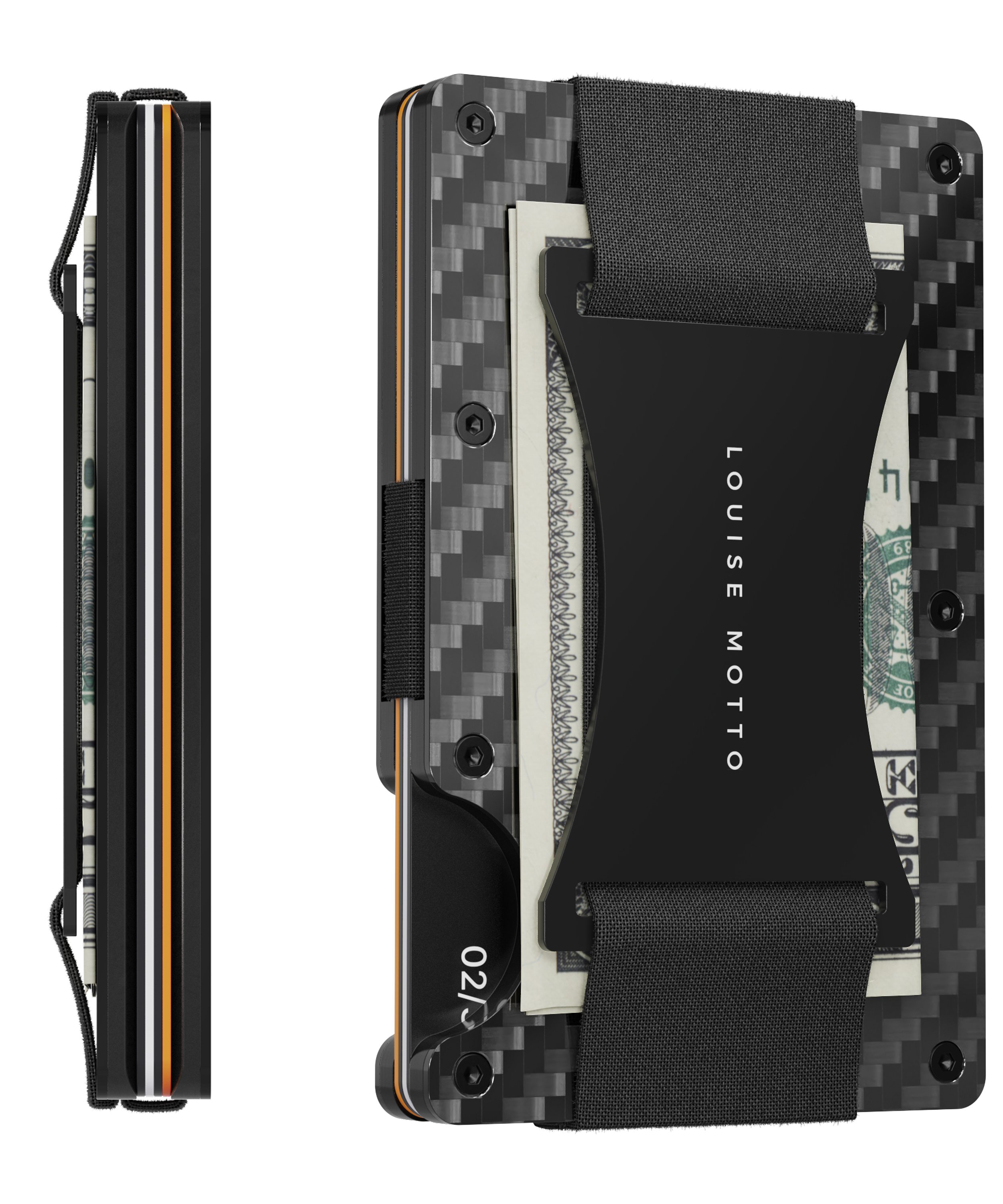 CardX - Dark Wave Straps - Yeni Nesil Cüzdan & Kartlık - Karbon Fiber Malzeme, Para Tutma Bandı ve RFID Engelleme