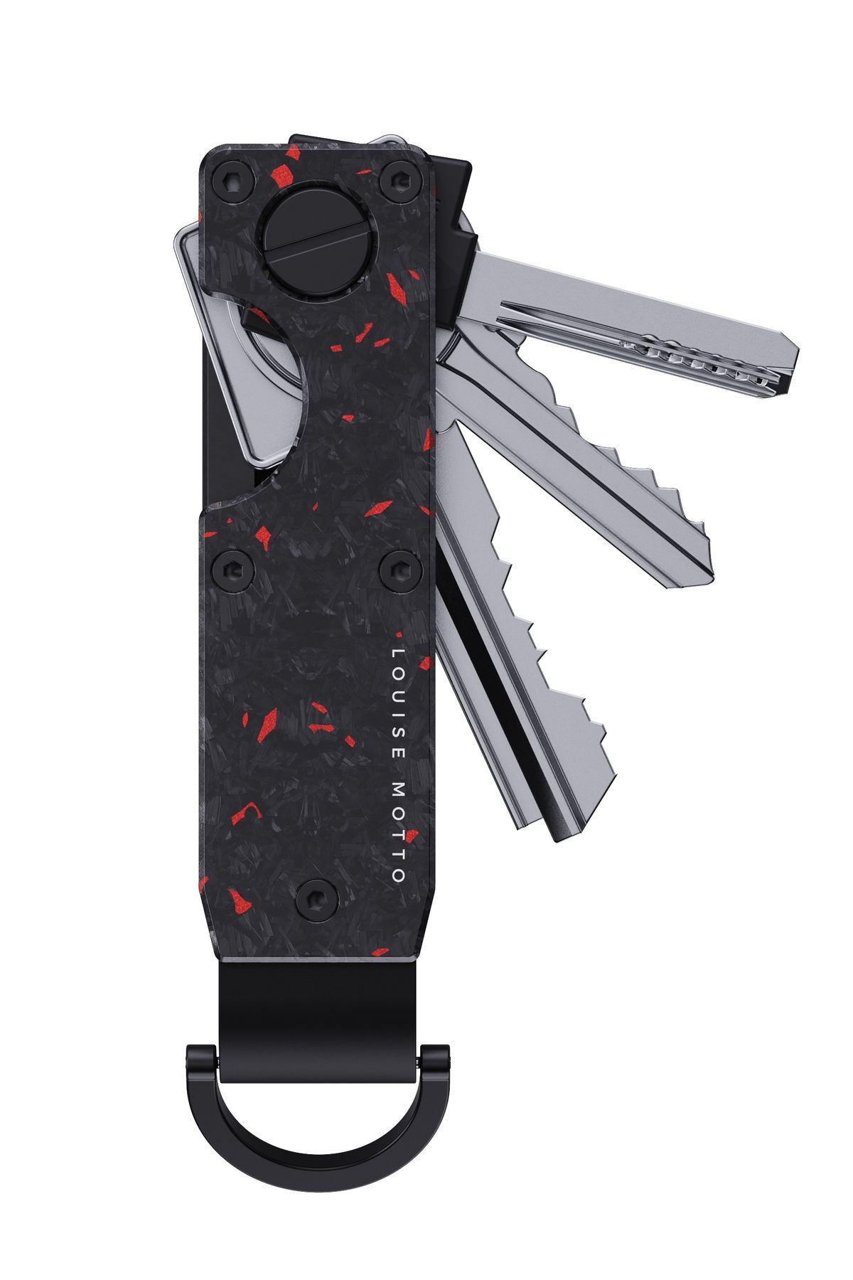 KeyX Nebula Anahtarlık - Minimalist, Şık - Dövme Karbon Fiber Premium Malzeme