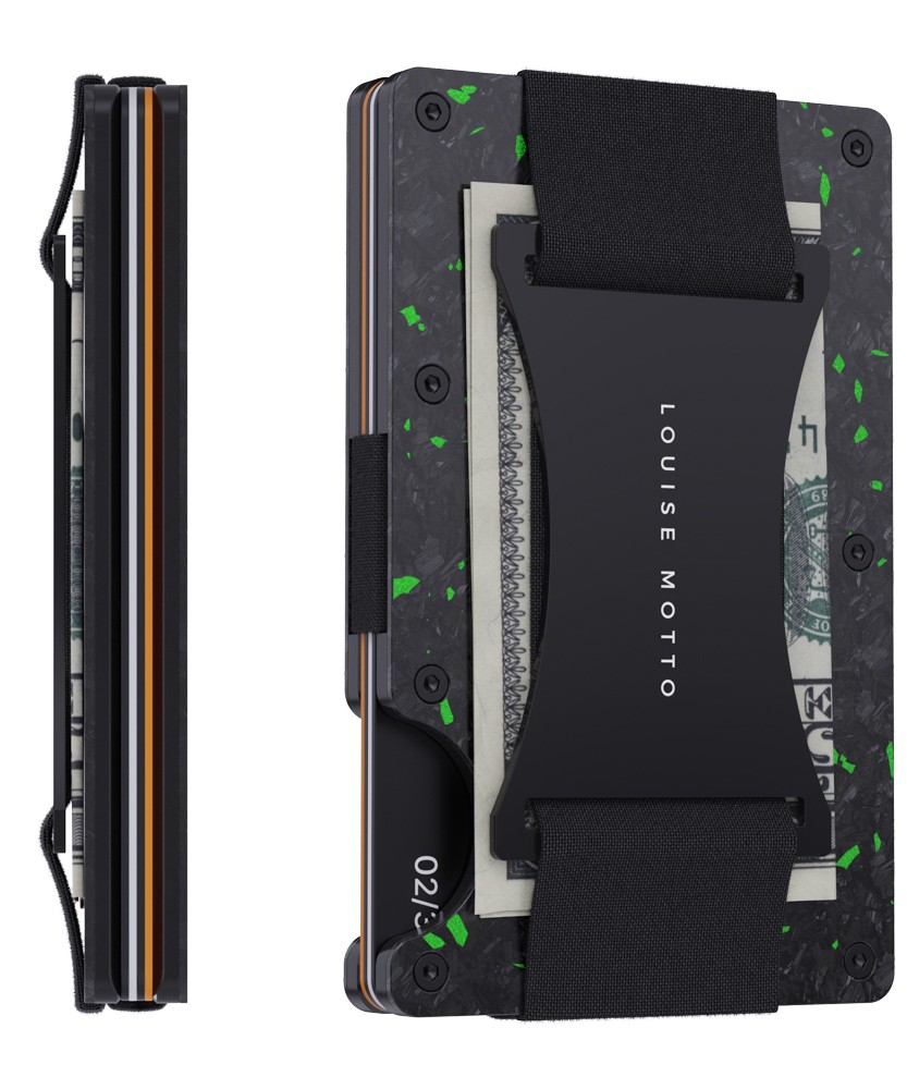 CardX - Nebula Straps - Forged Carbon Cüzdan & Kartlık - Premium Seri - Green