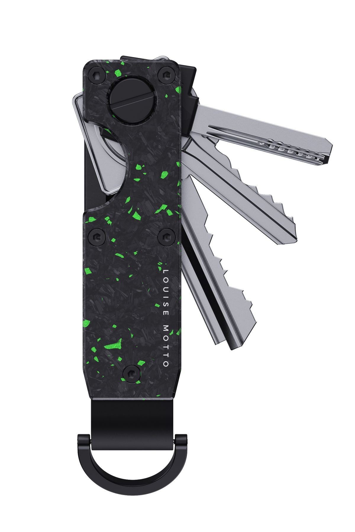 KeyX Nebula Anahtarlık - Minimalist, Şık - Dövme Karbon Fiber Premium Malzeme