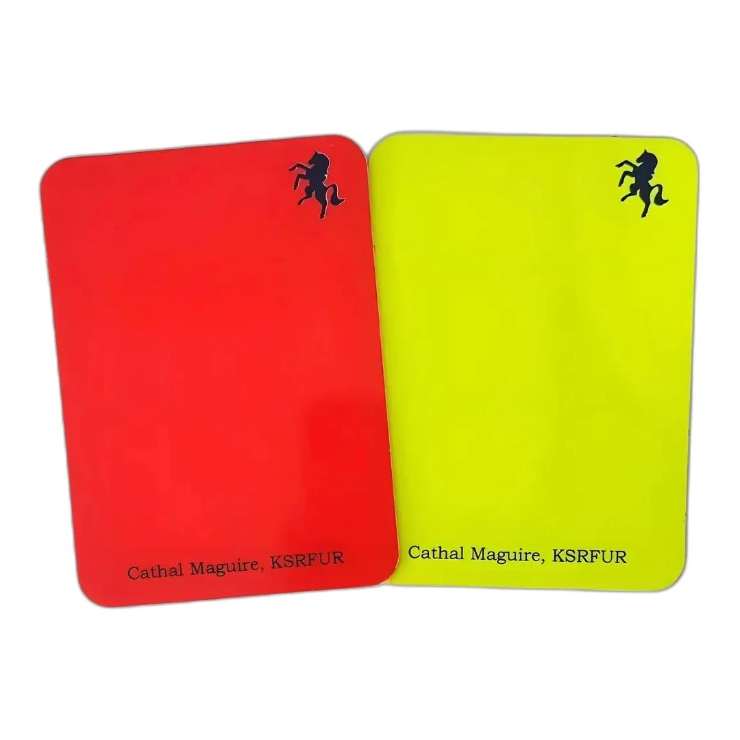 Personalised Referee Cards, Size 11x8 Cm