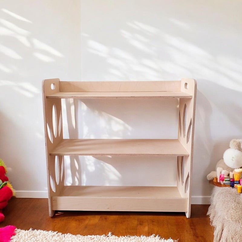 Montessori Ahşap Kitap ve Oyuncak Düzenleyici