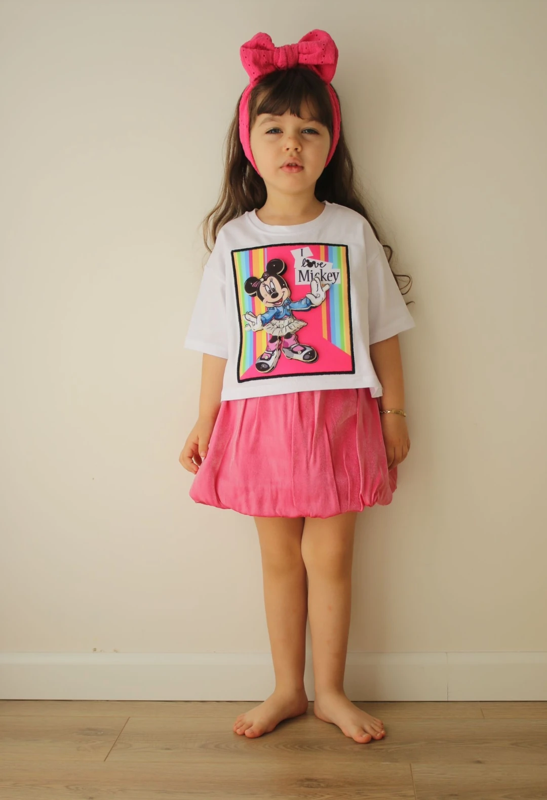 Minnie taş detay yaldızlı etek takım