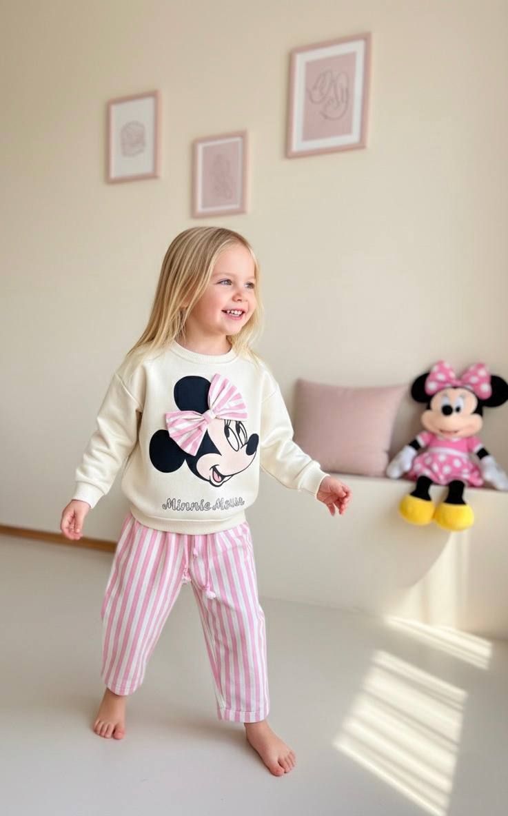 Minnie çizgili takım