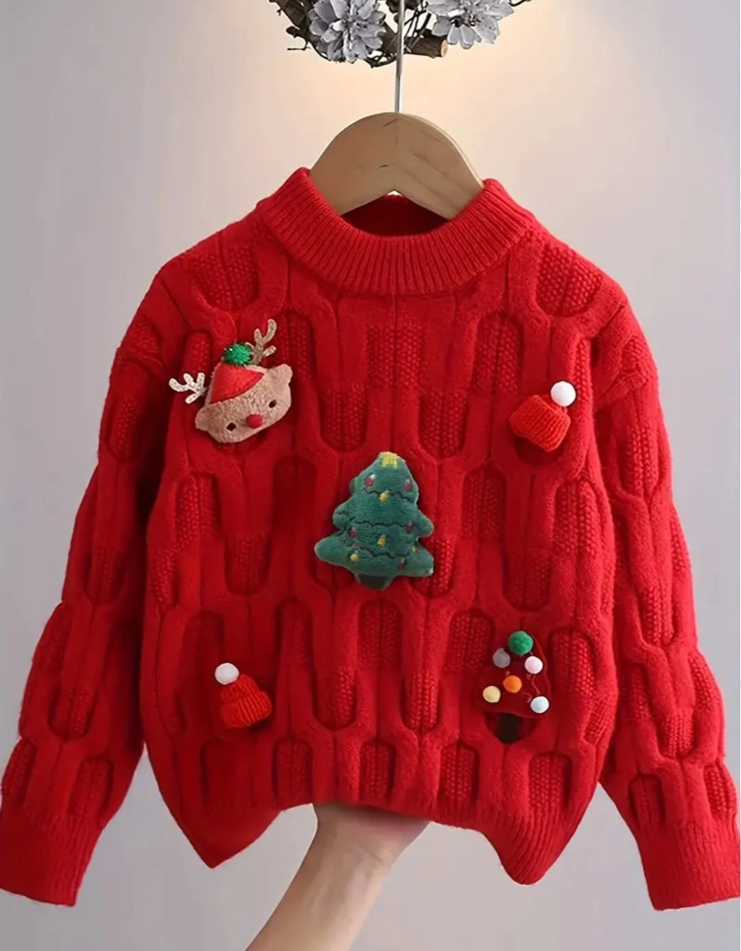 Yeniyıl / yılbaşı özel tasarım unisex kazak