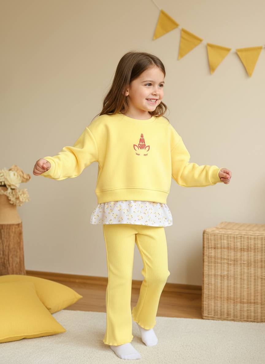Unicorn moda renk sarı takım