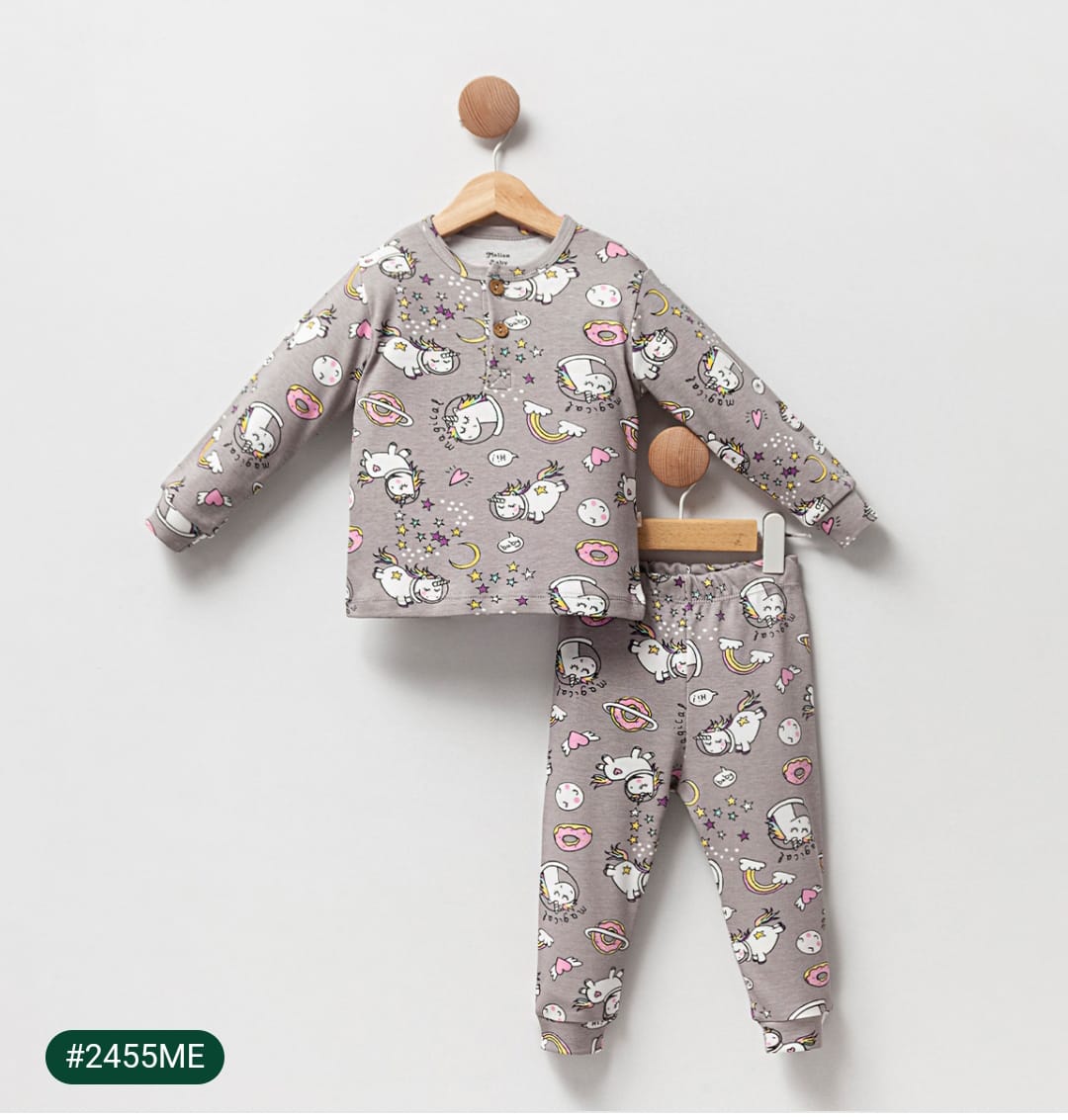 Magical unicorn baskılı pijama takımı