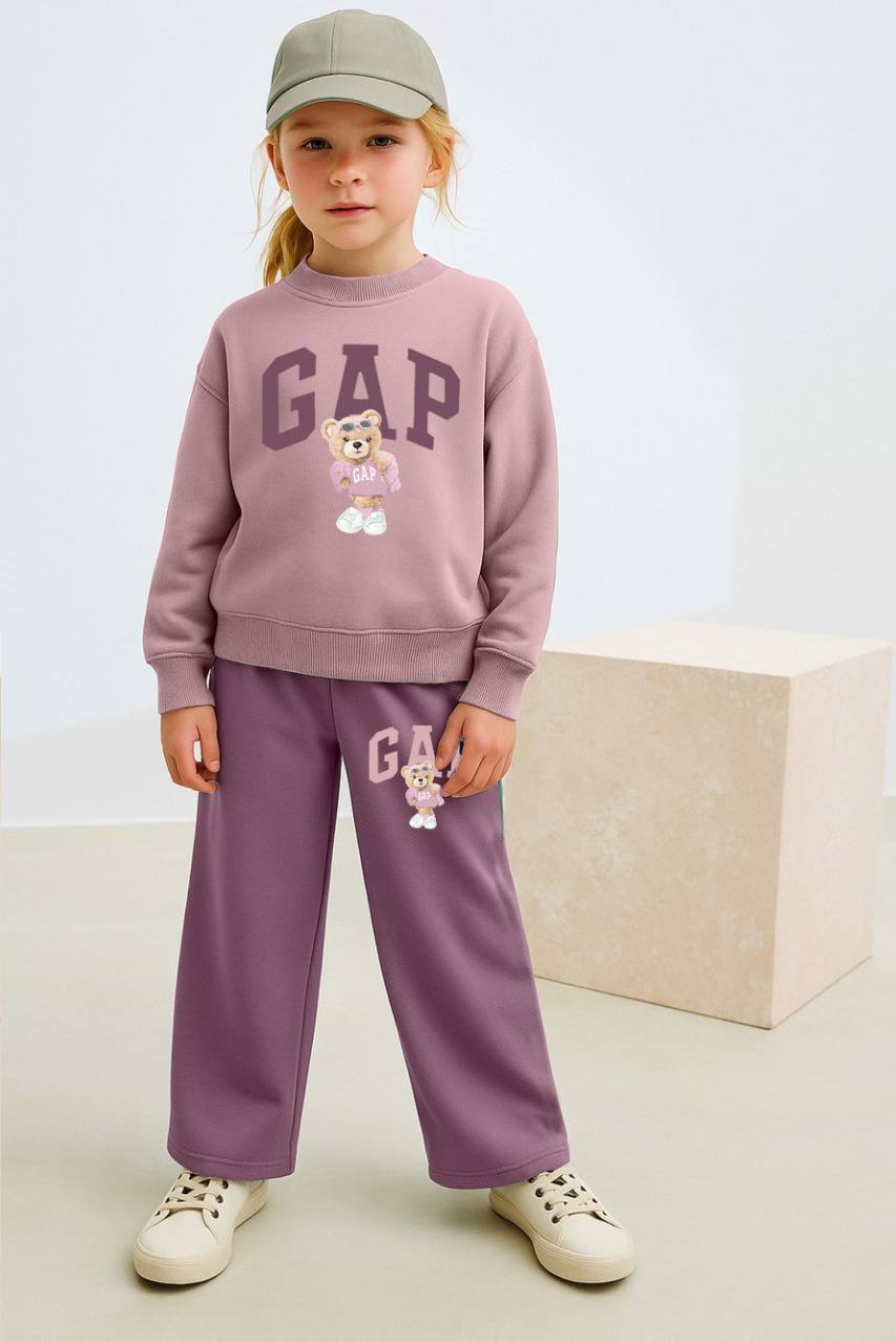 Ayıcık detay alt üst lila takım