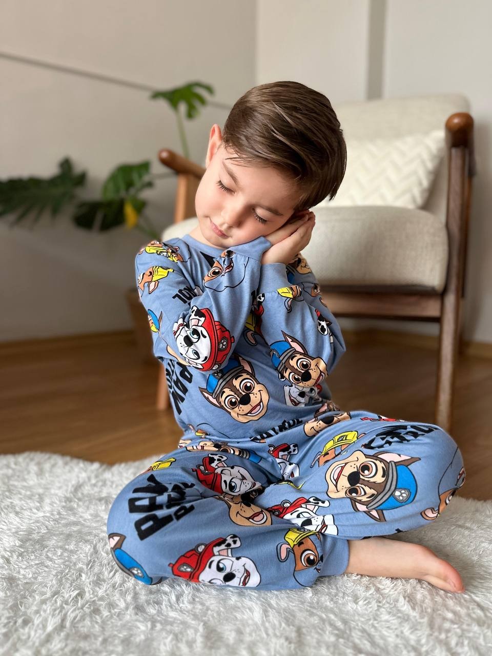 Paw partrol desen pamuk pijama takımı 