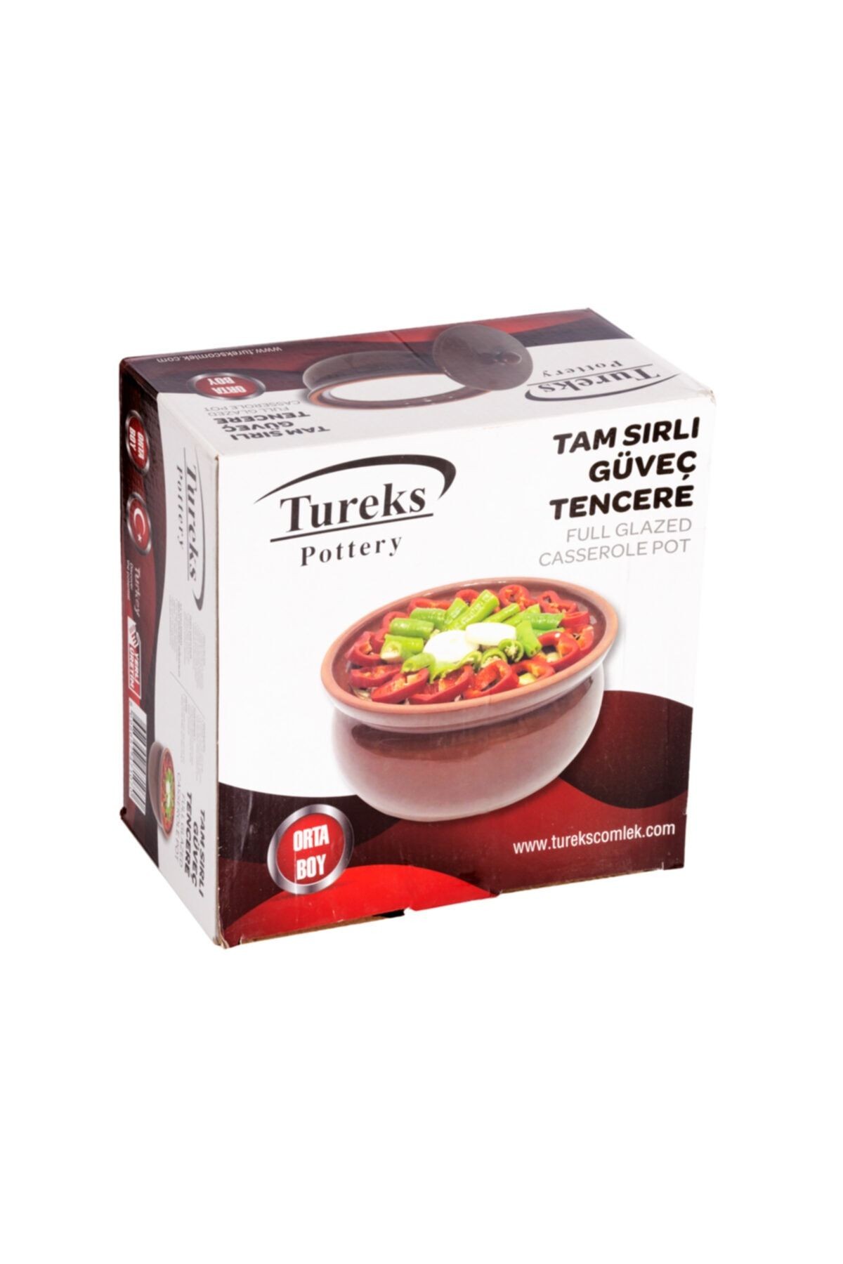 %100 Doğal Tam Sırlı Orta Boy Tencere