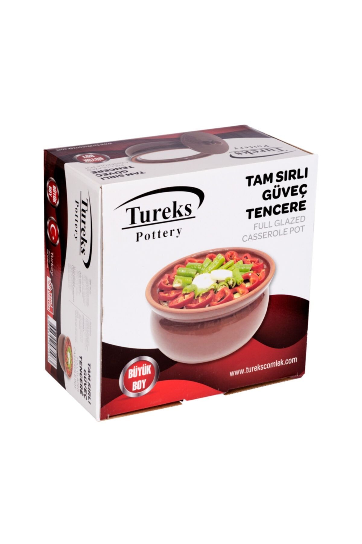%100 Doğal Tam Sırlı Büyük Boy Tencere