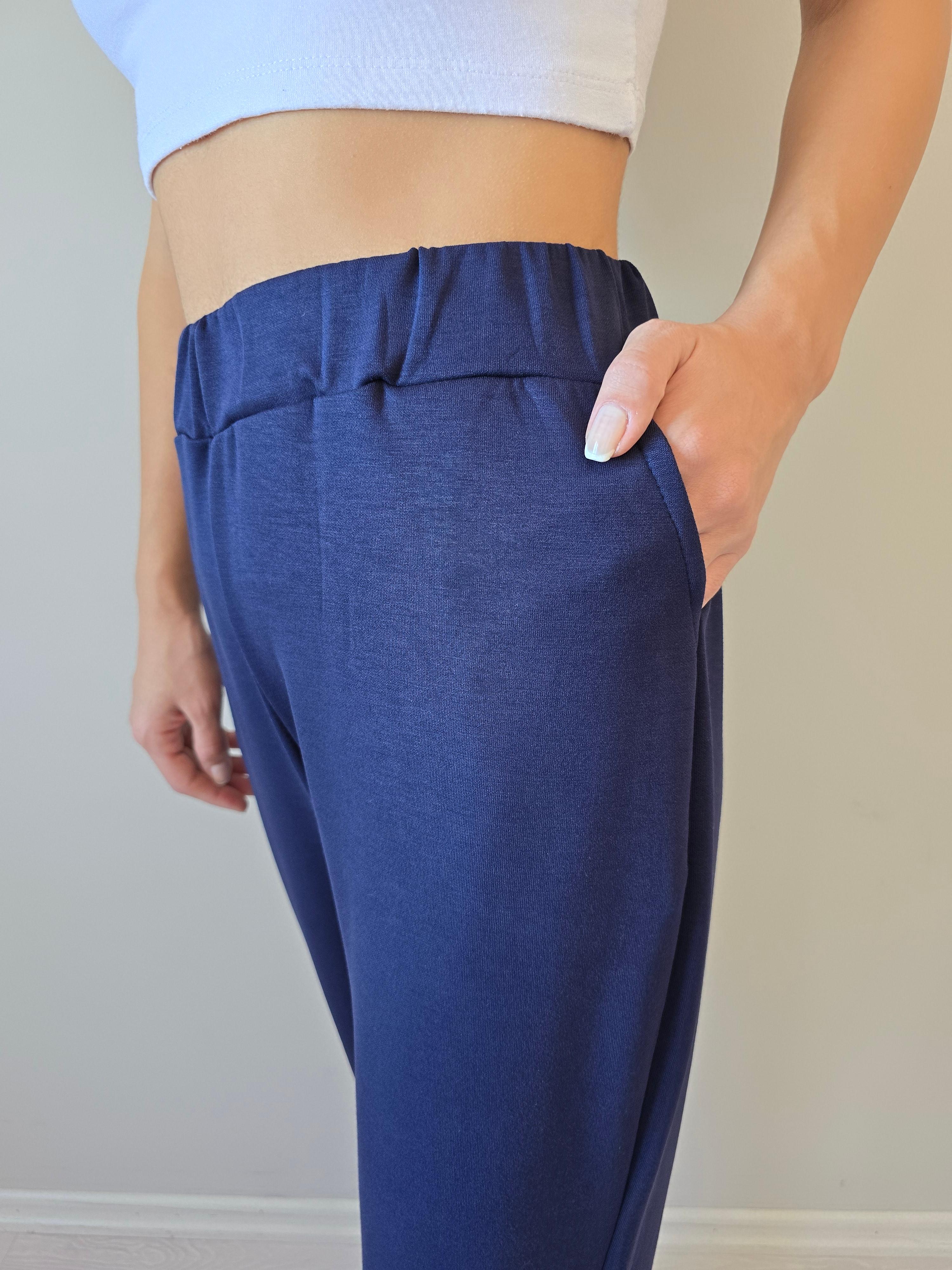 Splendor Pant - Cepli Düz Paça Pantolon - Lacivert