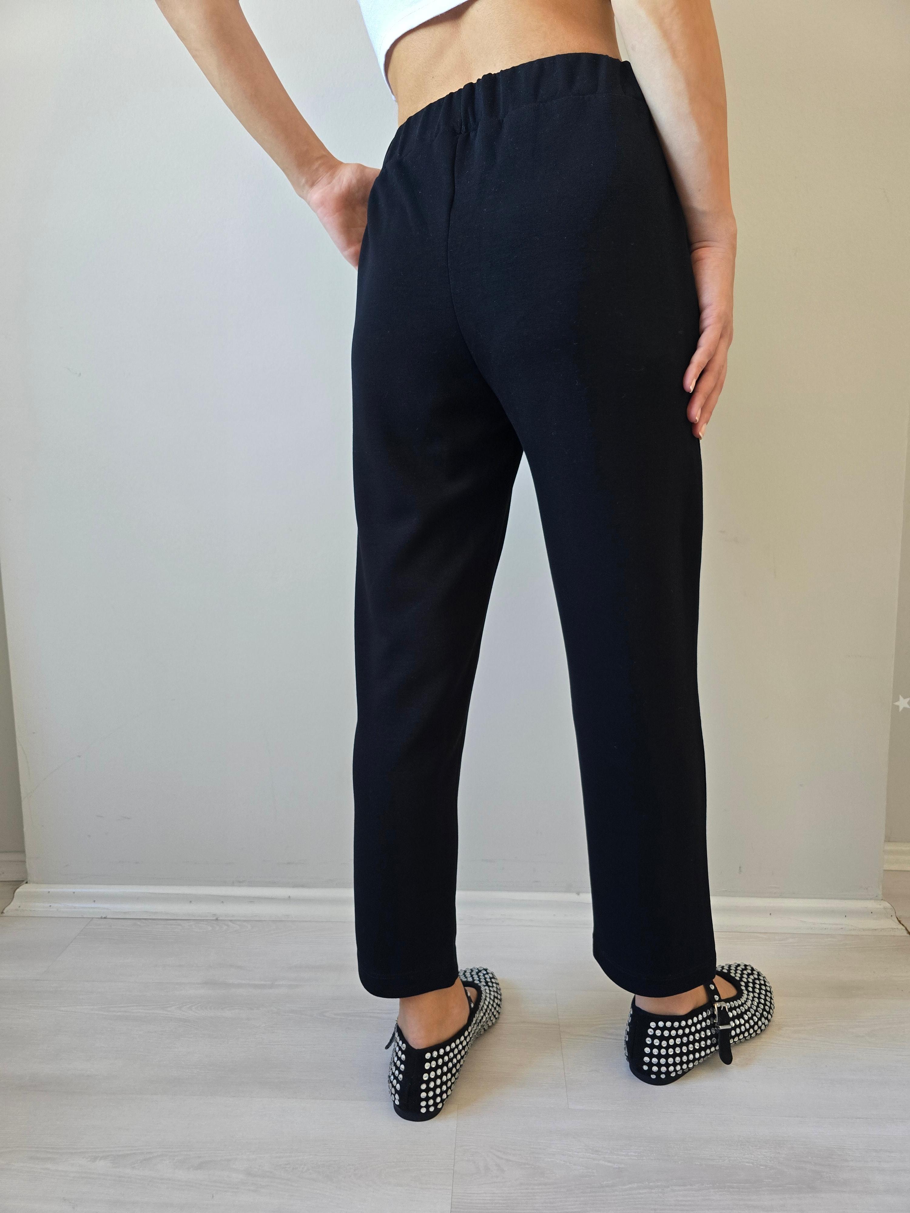 Splendor Pant - Cepli Düz Paça Pantolon - Siyah