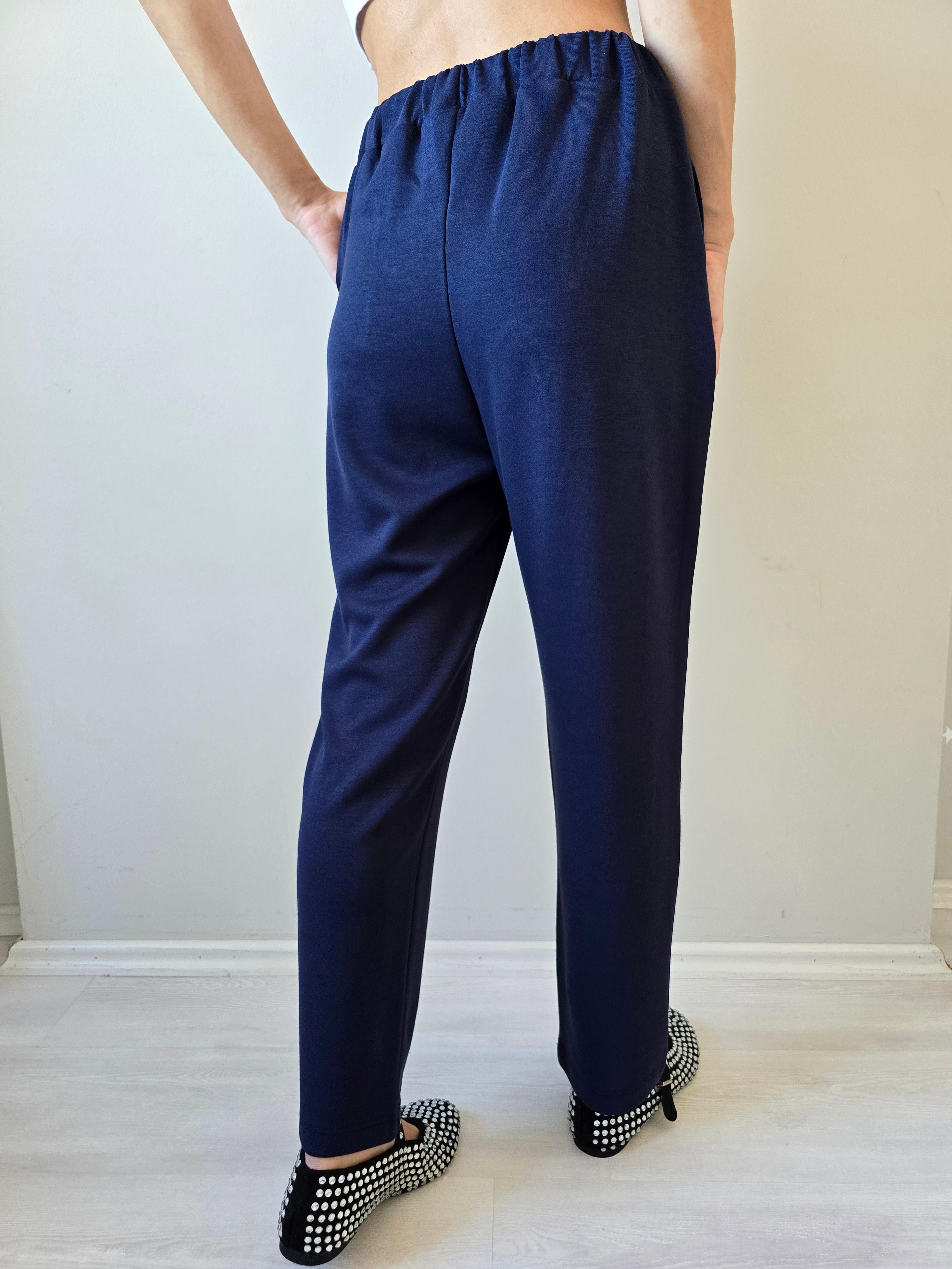 Splendor Pant - Cepli Düz Paça Pantolon - Lacivert