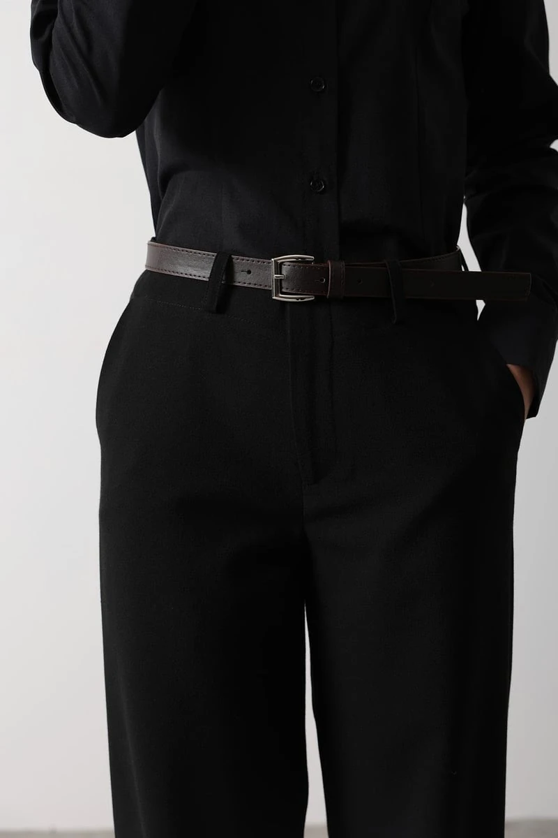 Siyah Palazzo Pantolon