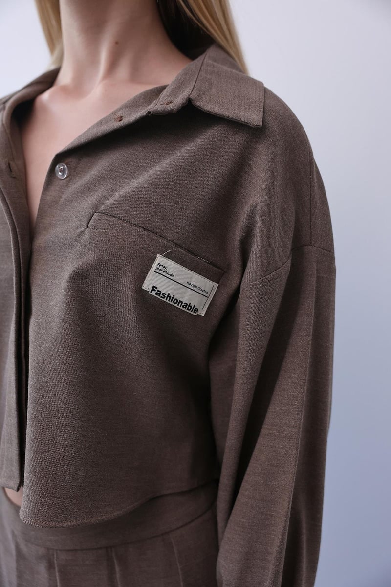 Kahve Gömlek Şort Etek Takım