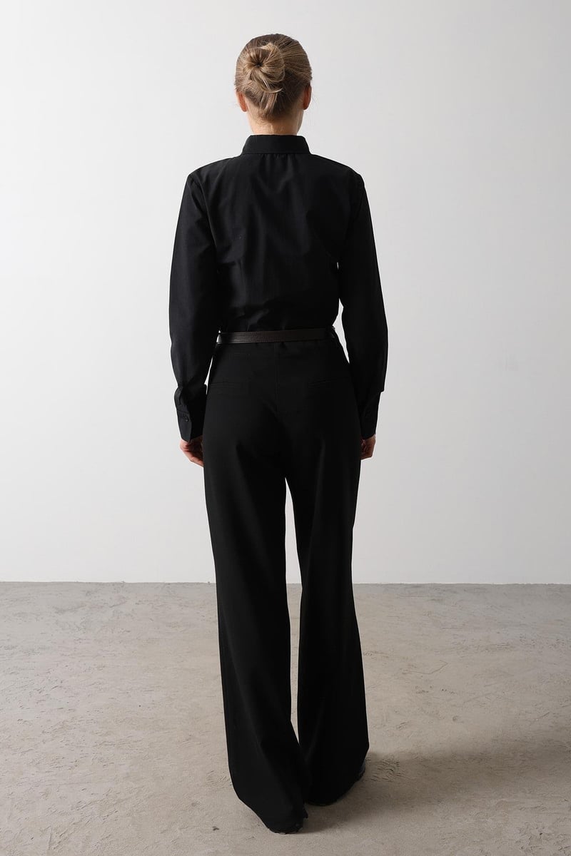 Siyah Palazzo Pantolon