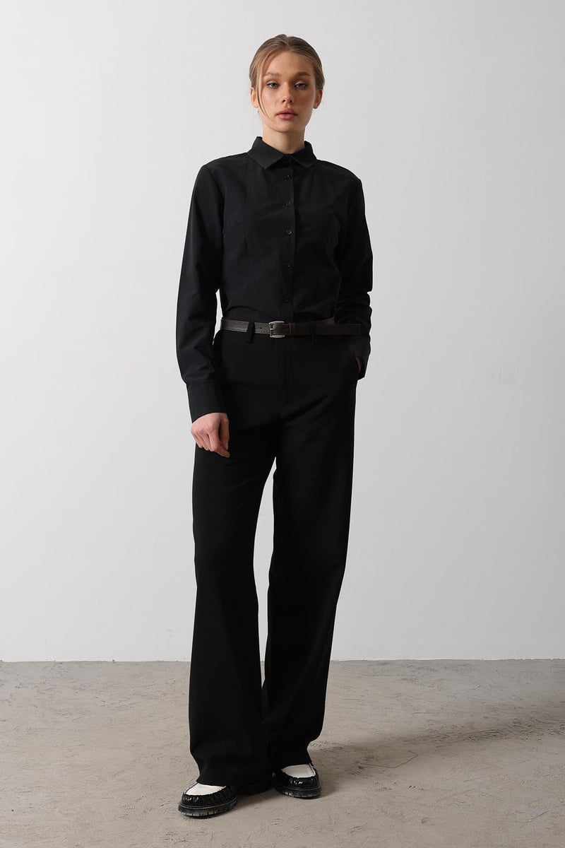 Siyah Palazzo Pantolon