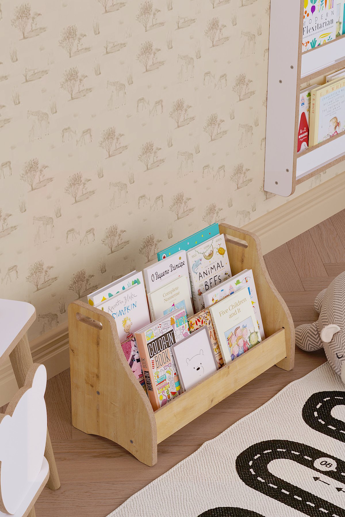 Montessori Zemin Kitaplık 2 Raflı