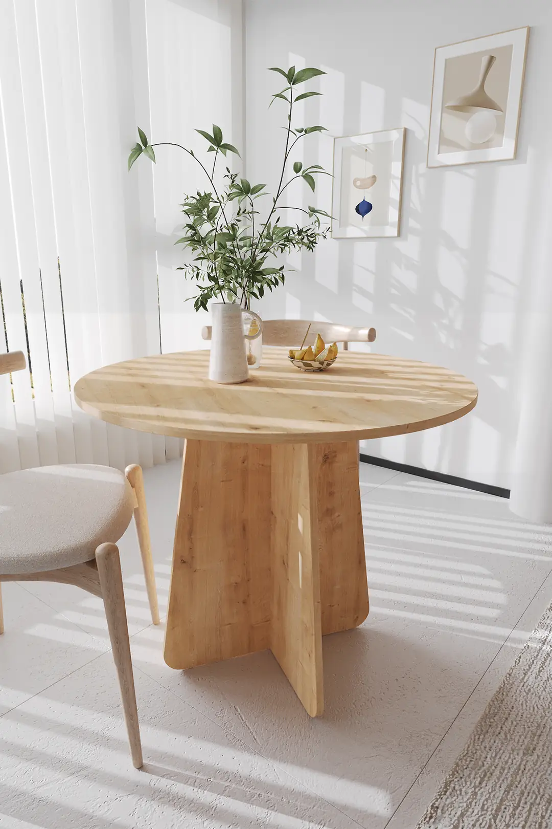 Boo Mutfak Masası 90 Cm - Safir Meşe — görsel 7
