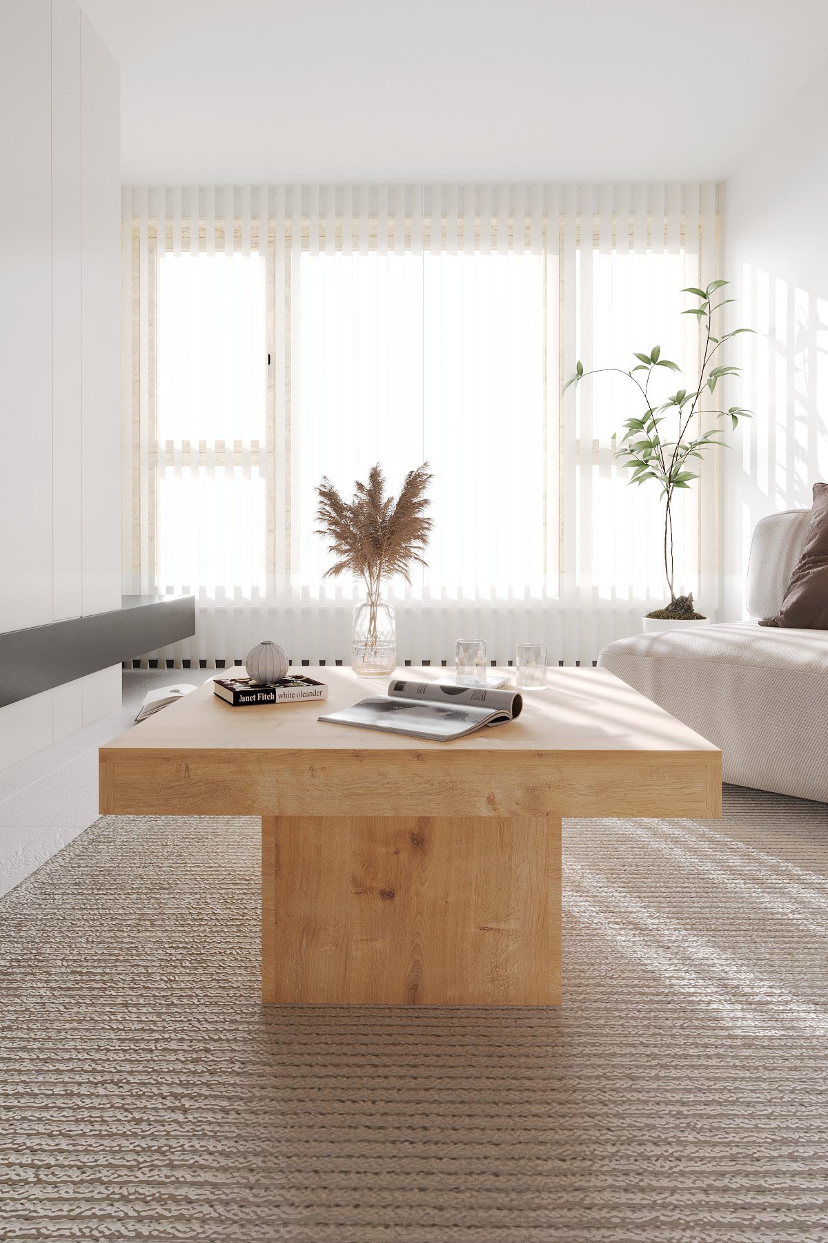 VOLKA Orta Sehpa 72x72 cm İskandinav Stili