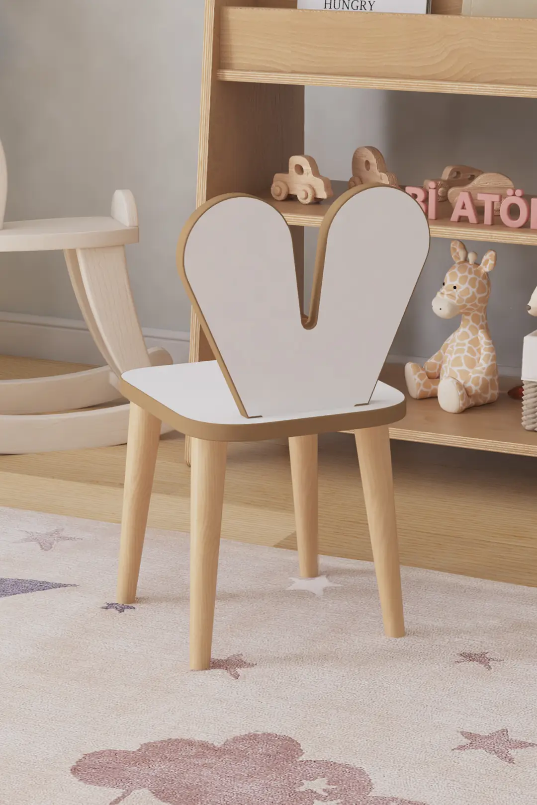 Çocuk Aktivite Masası 60x45 cm - Kağıt Rulo + 2 Sandalye — görsel 6