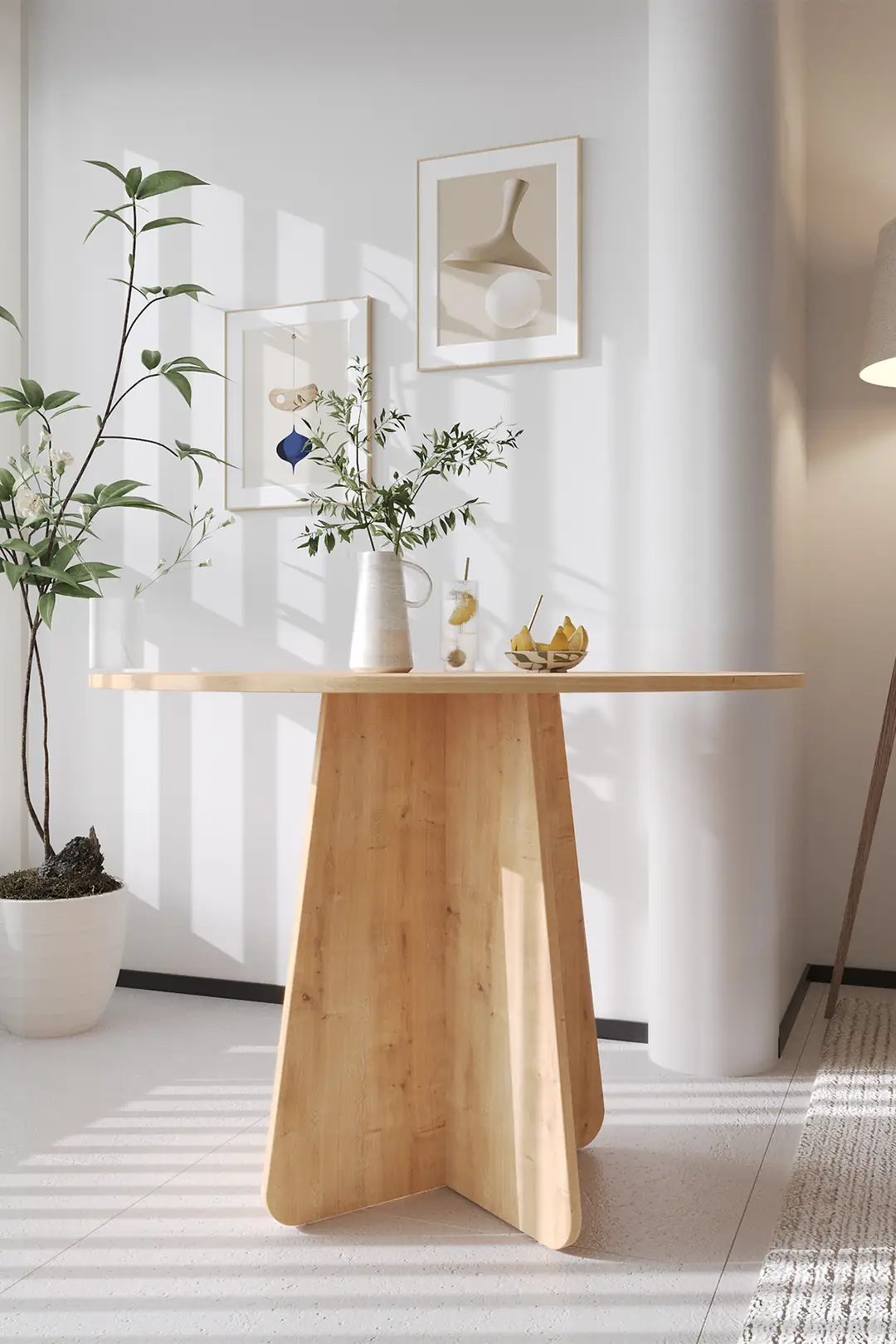 Boo Mutfak Masası 100 Cm - Safir Meşe — görsel 5