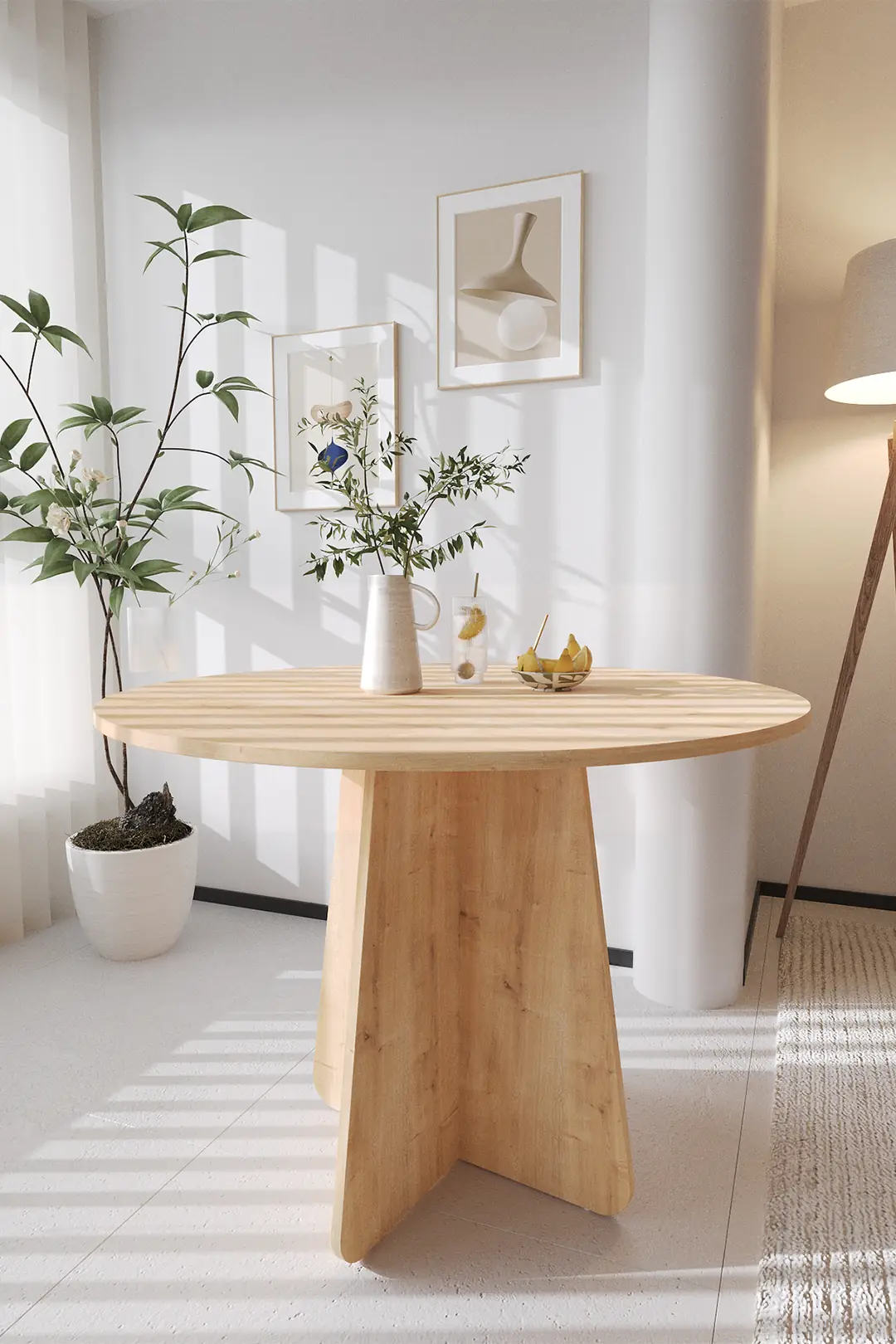 Boo Mutfak Masası 100 Cm - Safir Meşe — görsel 3
