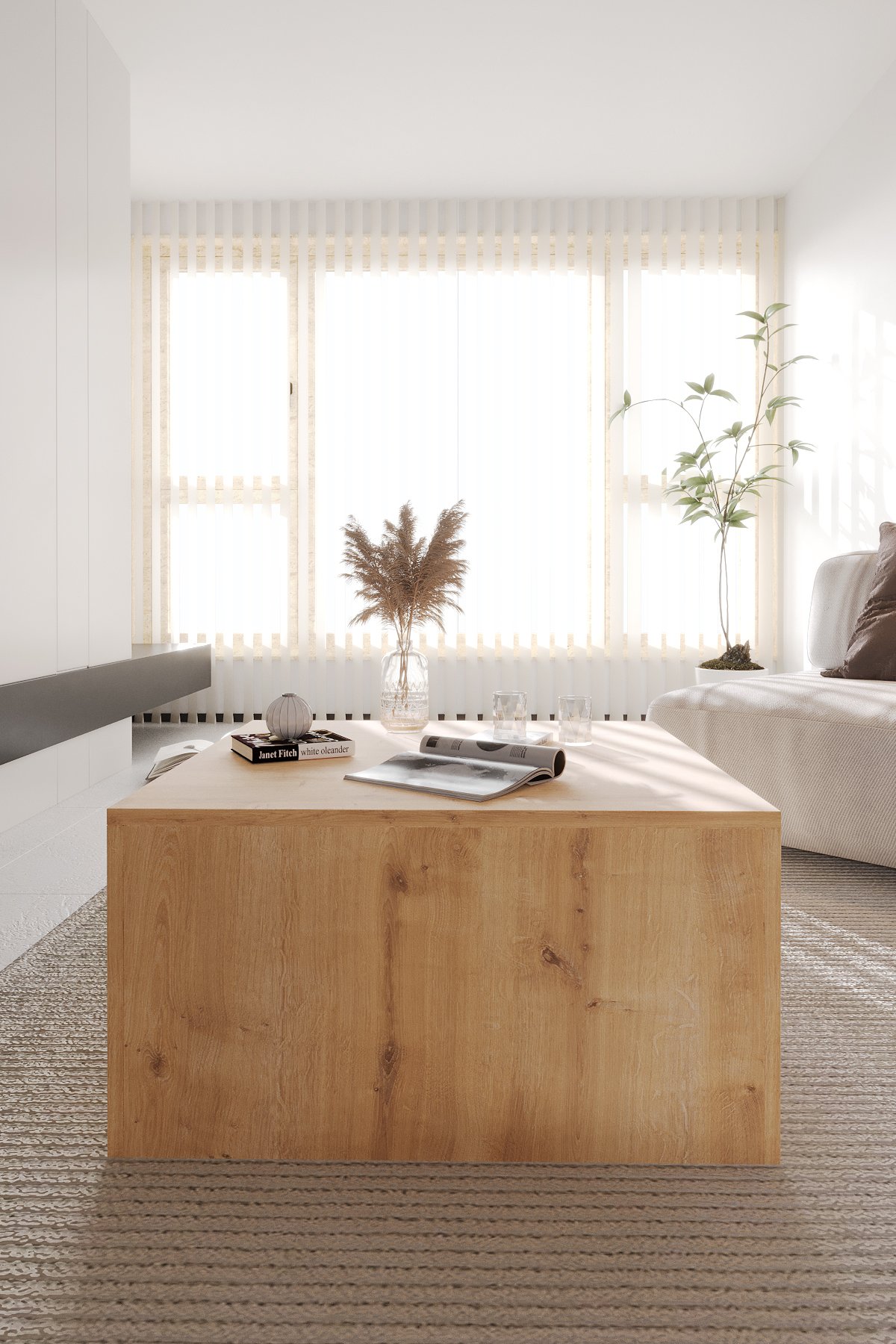 BLOK Orta Sehpa 72x72 cm İskandinav Stili