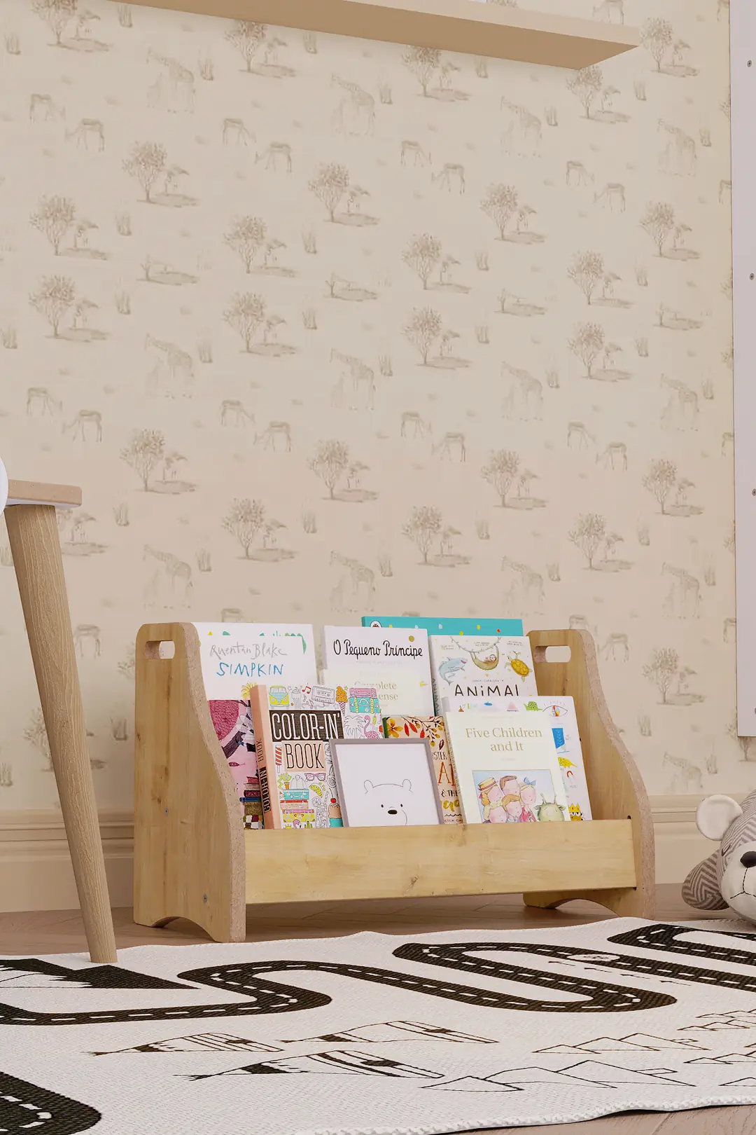 Montessori Zemin Kitaplık 2 Raflı - Safir Meşe — görsel 5
