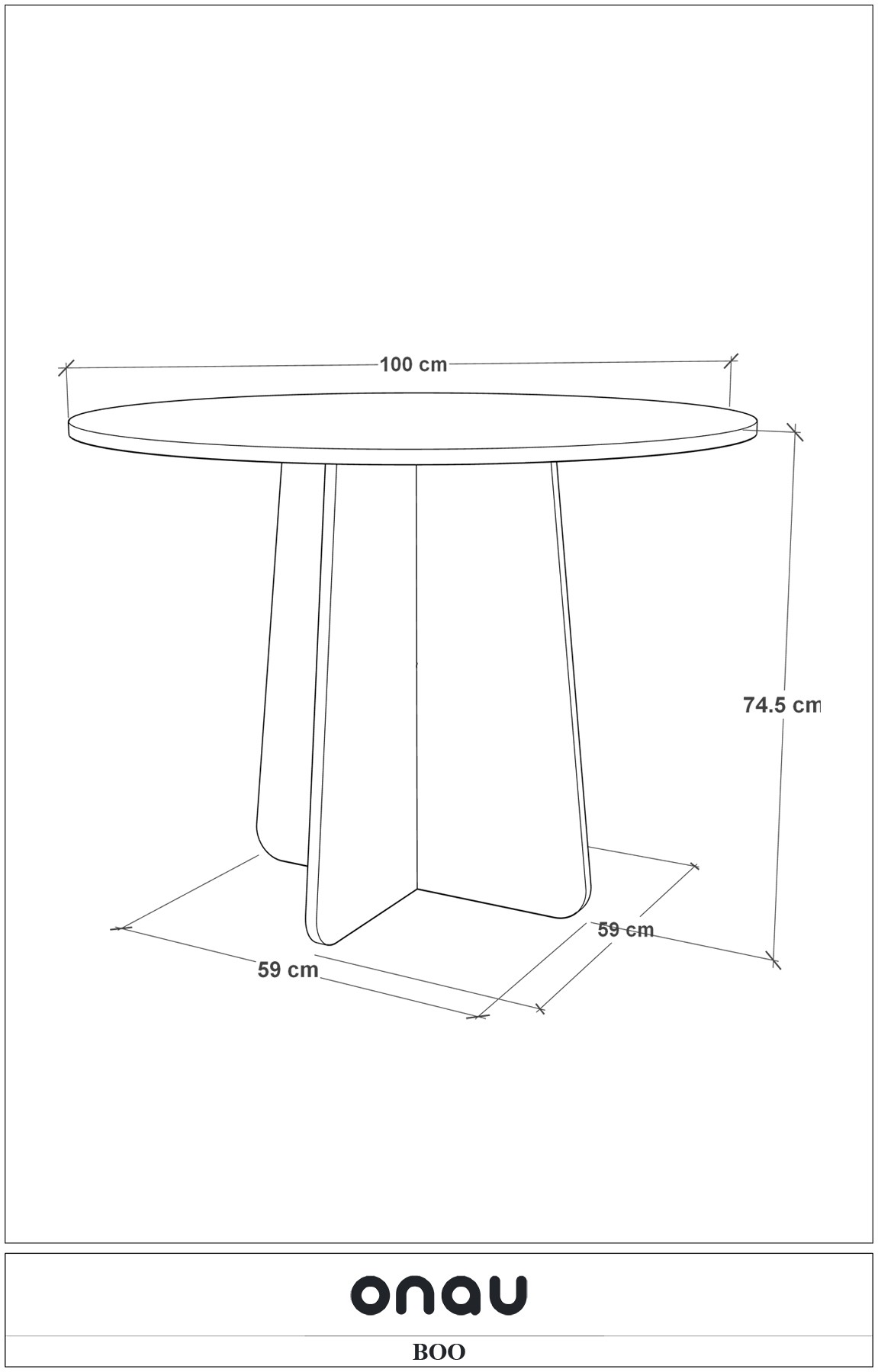 Boo Mutfak Masası 100 Cm - Safir Meşe