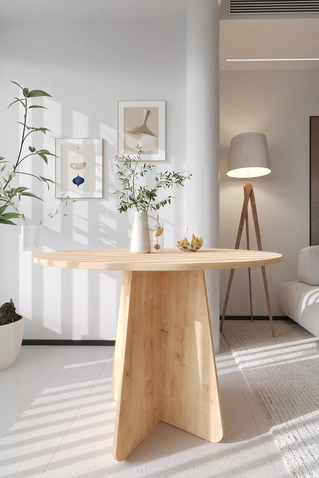 Boo Mutfak Masası 100 Cm - Safir Meşe — görsel 4