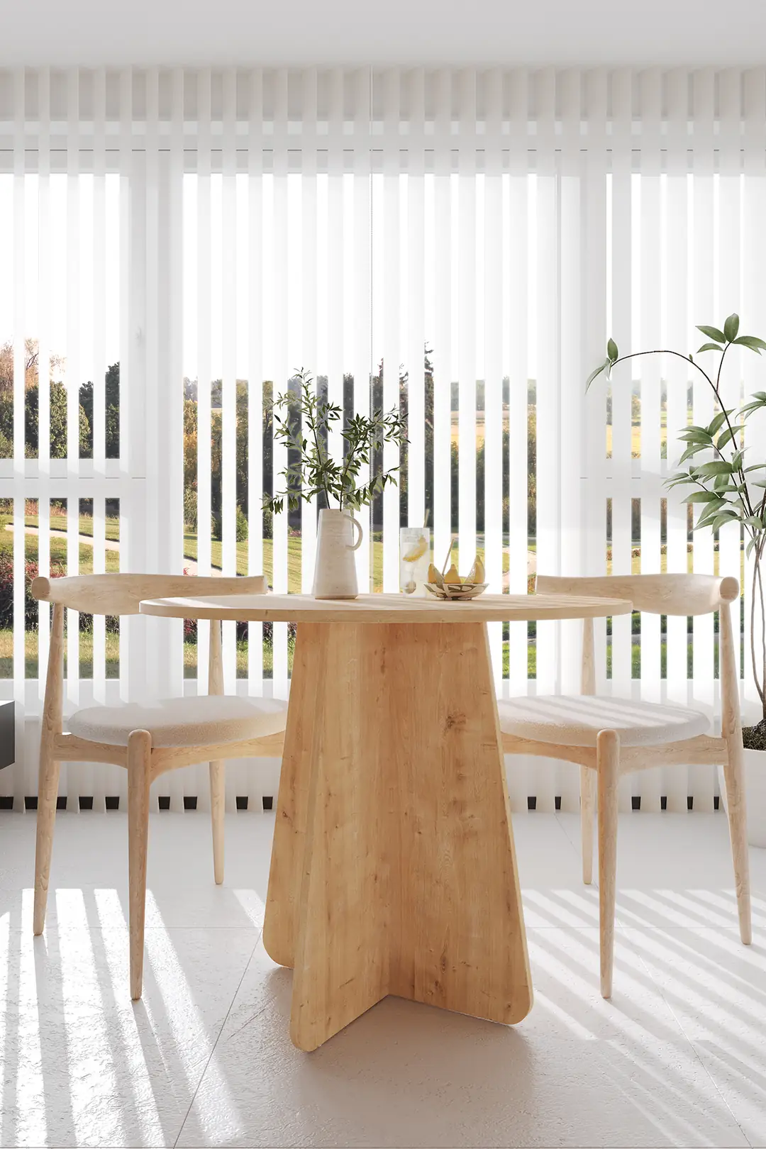 Boo Mutfak Masası 90 Cm - Safir Meşe — görsel 6