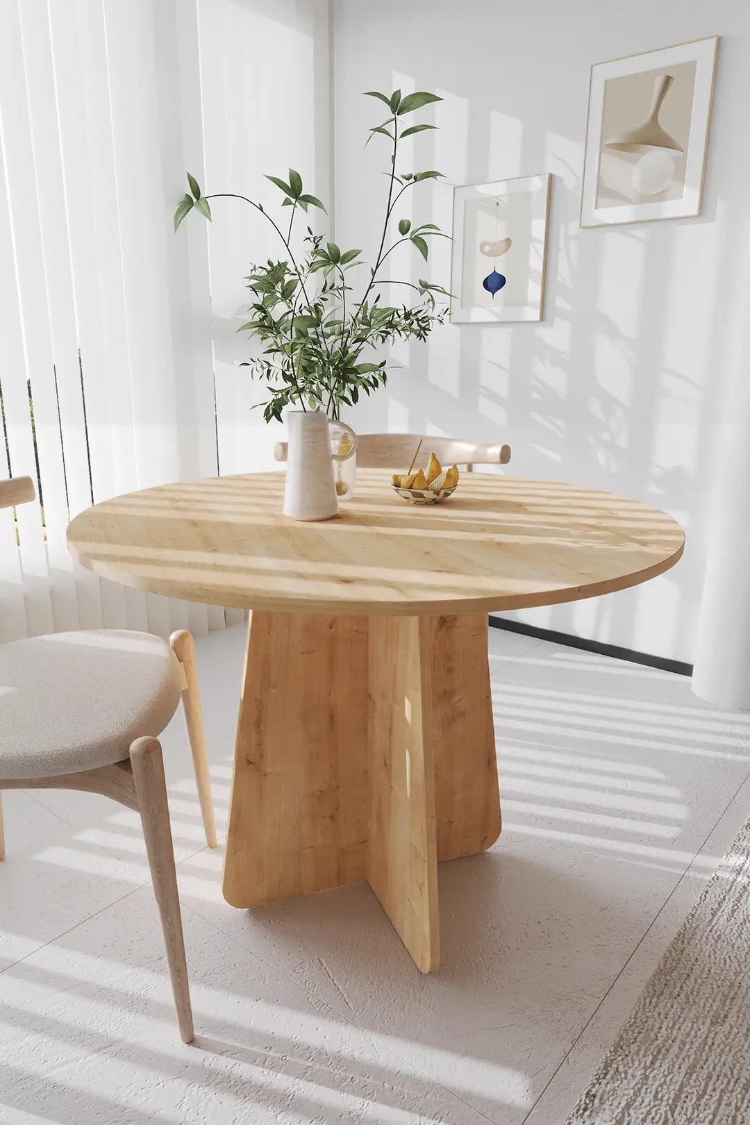 Boo Mutfak Masası 100 Cm - Safir Meşe — görsel 7