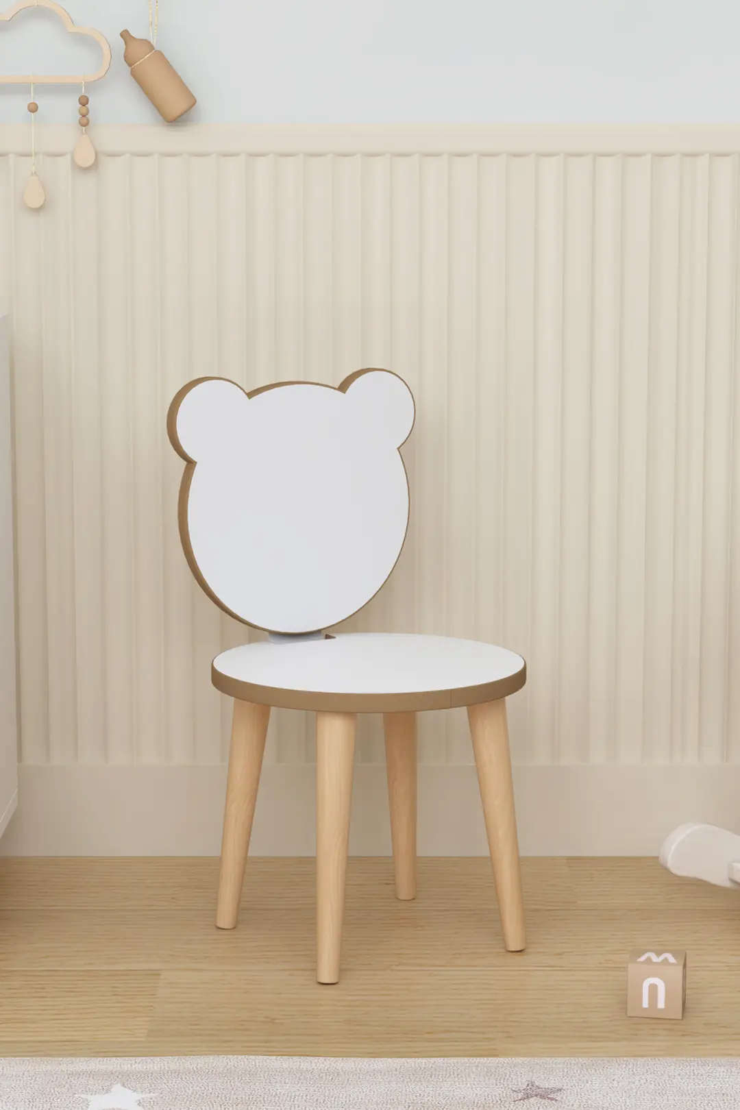 Montessori Çocuk Sandalyesi  Tabure 2-6 Yaş Özel Bağlantı Sistemli - Panda — görsel 2