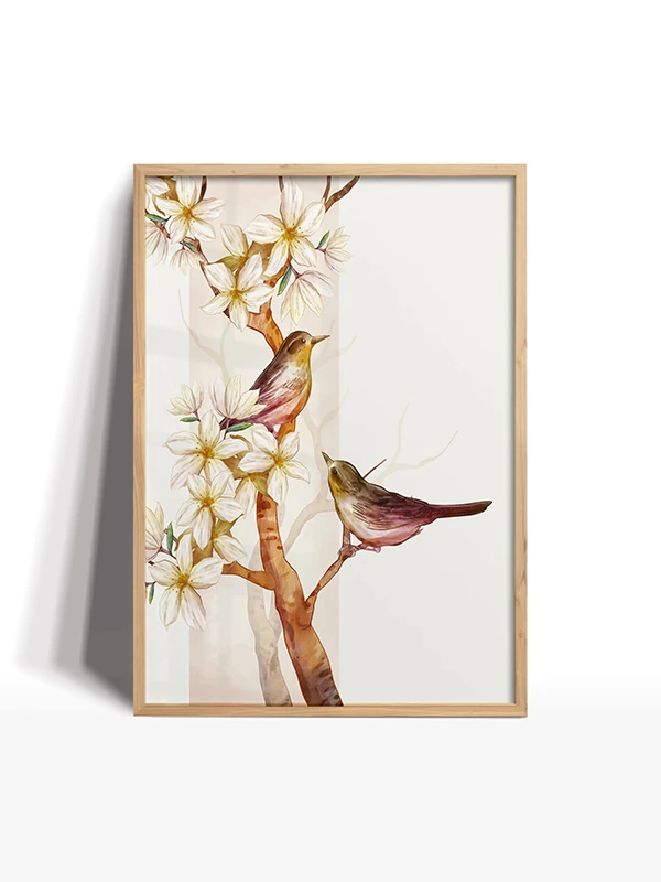 Doğanın Beyazı Temalı Set Çerçeveli Tablo