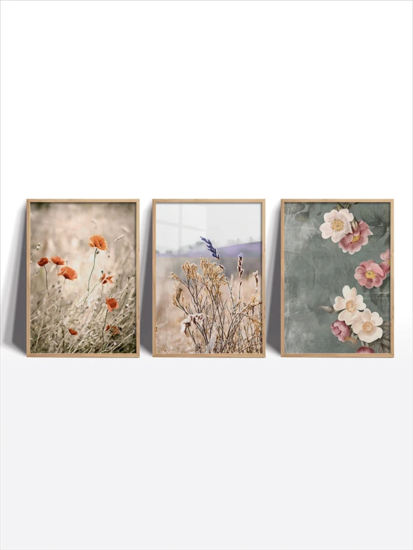 Bozkırlar Temalı 3'lü Çerçeveli Tablo