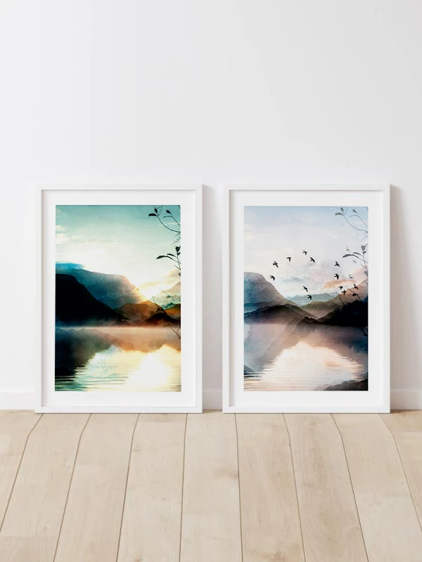 Yansıyan Gerçeklik Temalı 2'li Çerçeveli Tablo